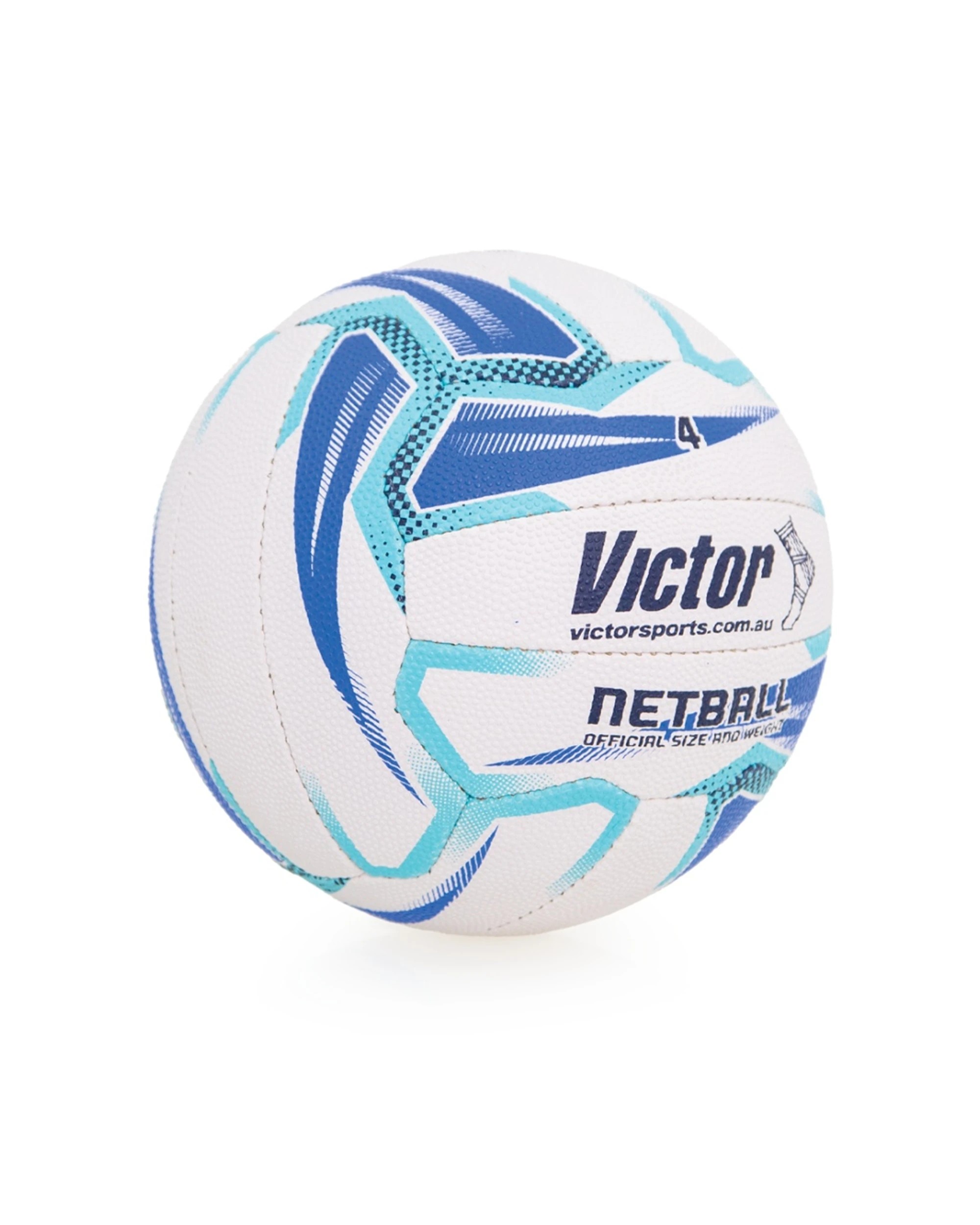 2 Victor Sports Pro Netball Synthetic Rubber Training Ball Durable Size 4 - Multi, 2 of 3