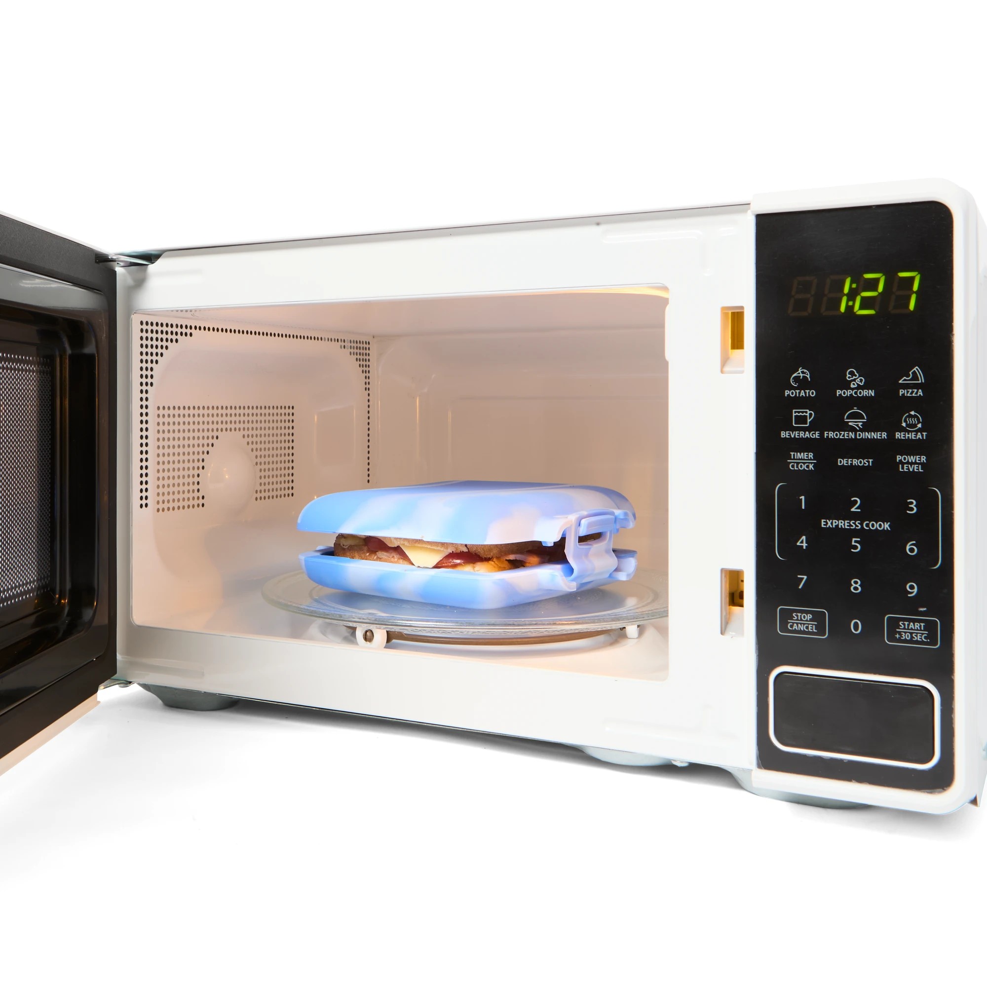 9 Microwave 'YUM' Grill Toastie Maker - Blue, 9 of 10