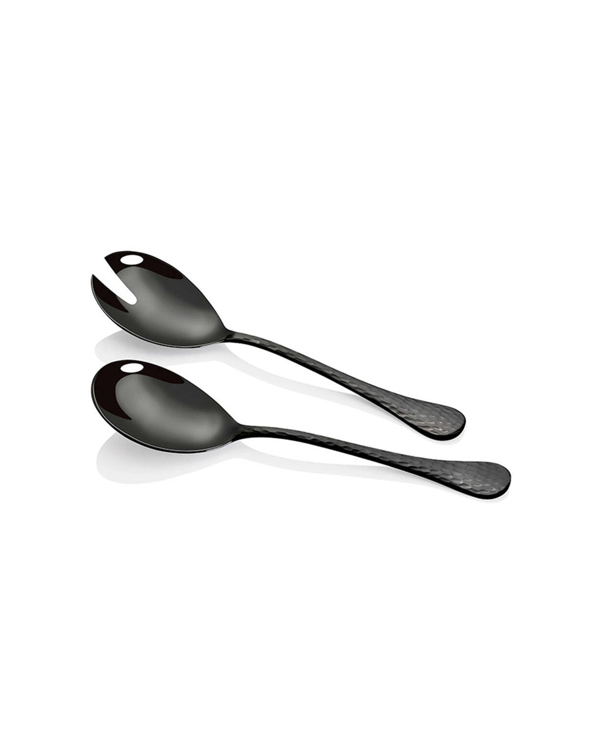 1 Stanley Rogers 2pc Bolero Salad Servers Spoon Fork Set Stainless Steel Utensil Set - Black, 1 of 5