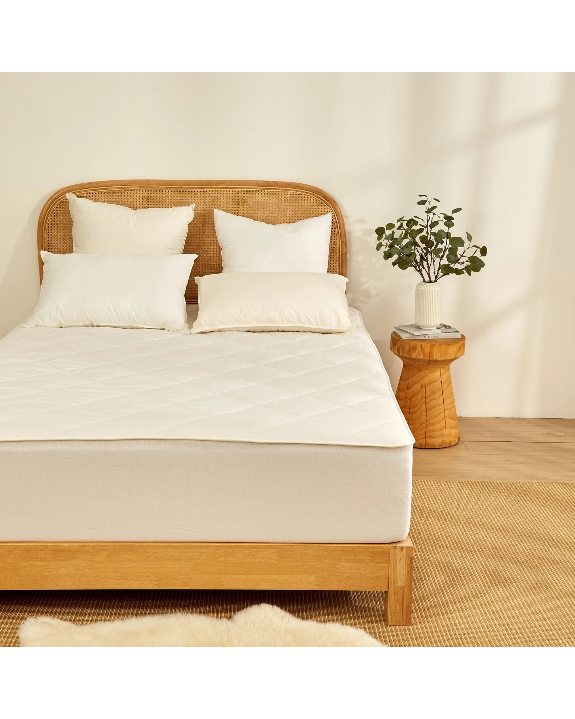 9 Wooltara Imperial Luxury 2 Layer Reversible Washable Australian Wool Underblanket - Single Bed - White, 9 of 9