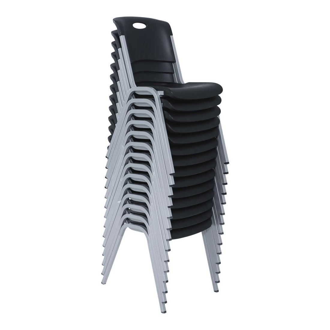 5 Lifetime Stacking Chair Black, 5 of 10