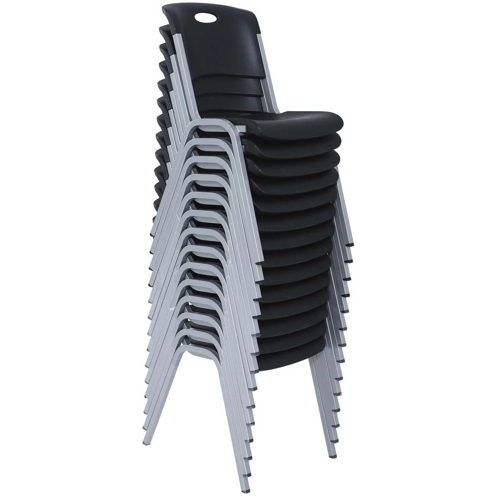 5 Lifetime Stacking Chair Black Visitor Chairs and Stools, 5 of 10