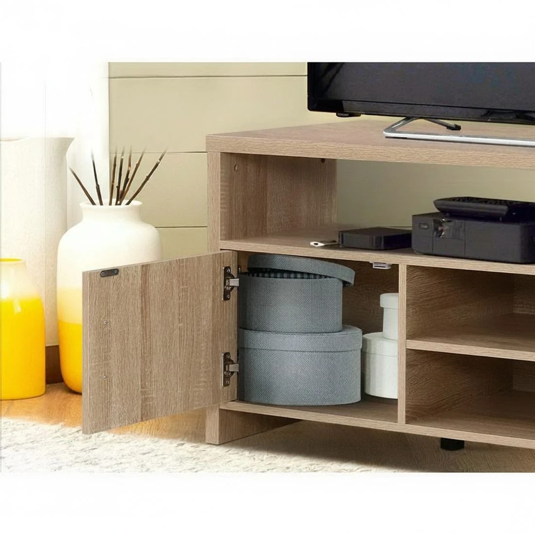 5 Artiss TV Cabinet Entertainment Unit 140cm Oak Ken - Natural, 5 of 7