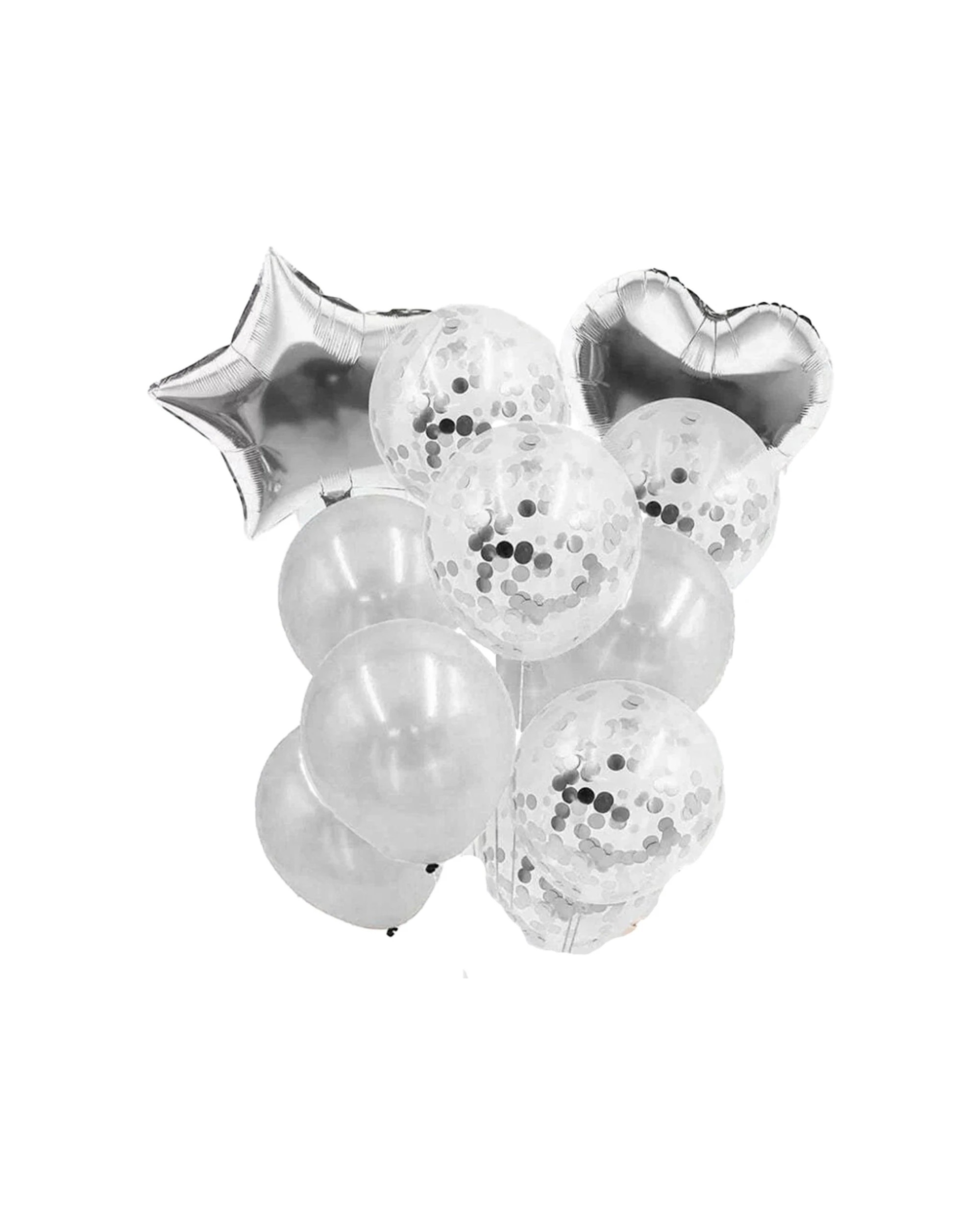 1 Party Maker 14pc Balloon Set Event Decoration - Silver, 1 of 1