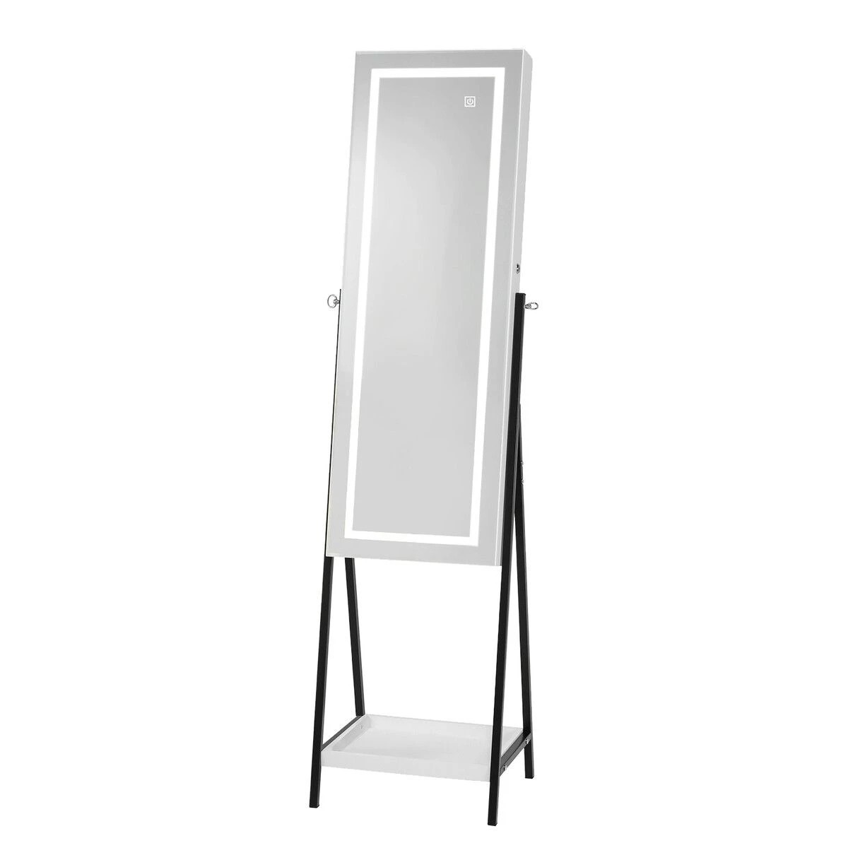 1 LUXSUITE LED Mirror Cabinet Jewellery Storage Shelf Organiser Lockable, 1 of 4