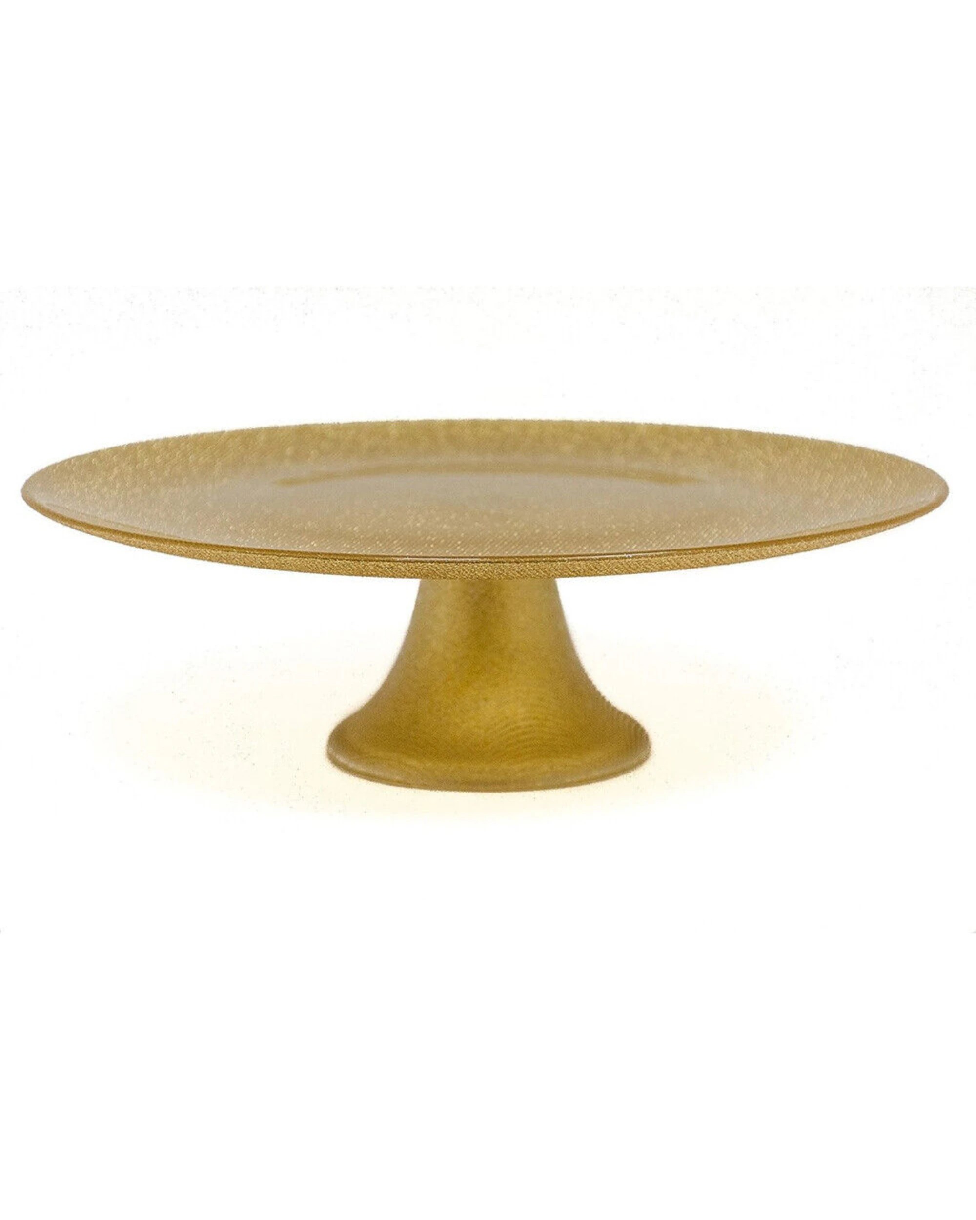 1 Luigi Bormioli Glitter Footed Cake Stand - Gold, 1 of 1