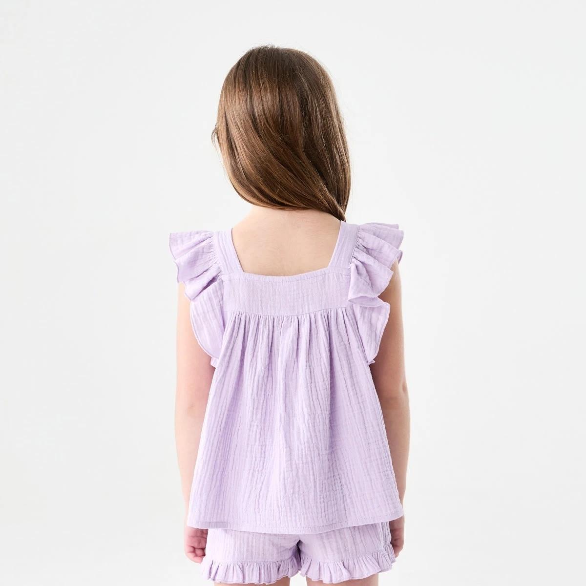 2 Woven Frill Top PASTEL LILAC, 2 of 6