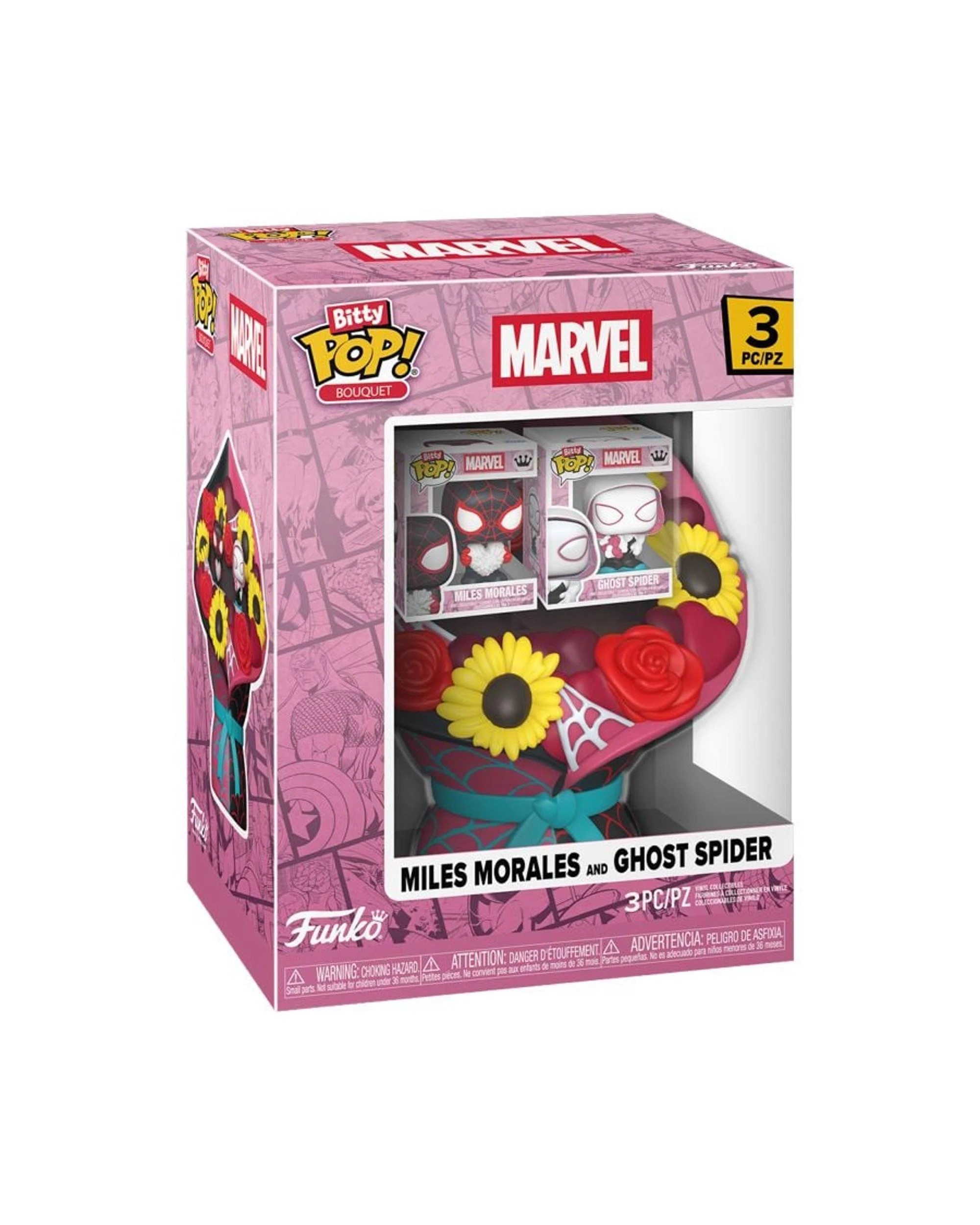 3 Marvel Spider-Man Miles Morales and Ghost Spider Valentines Bitty POP! Bouquet Funko POP! Vinyl, 3 of 7