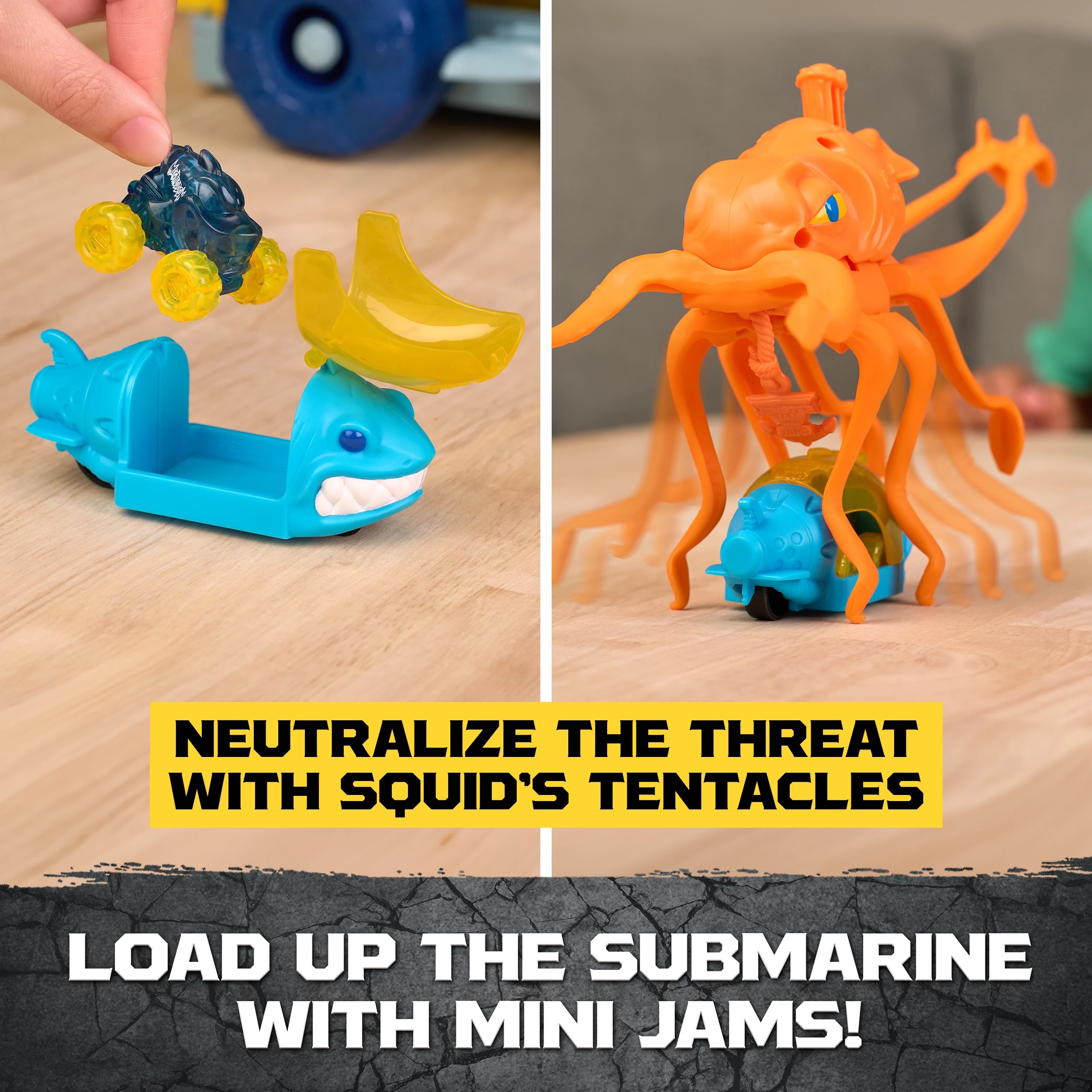 8 Monster Jam Mini Jams Squid Takedown Playset, 8 of 8