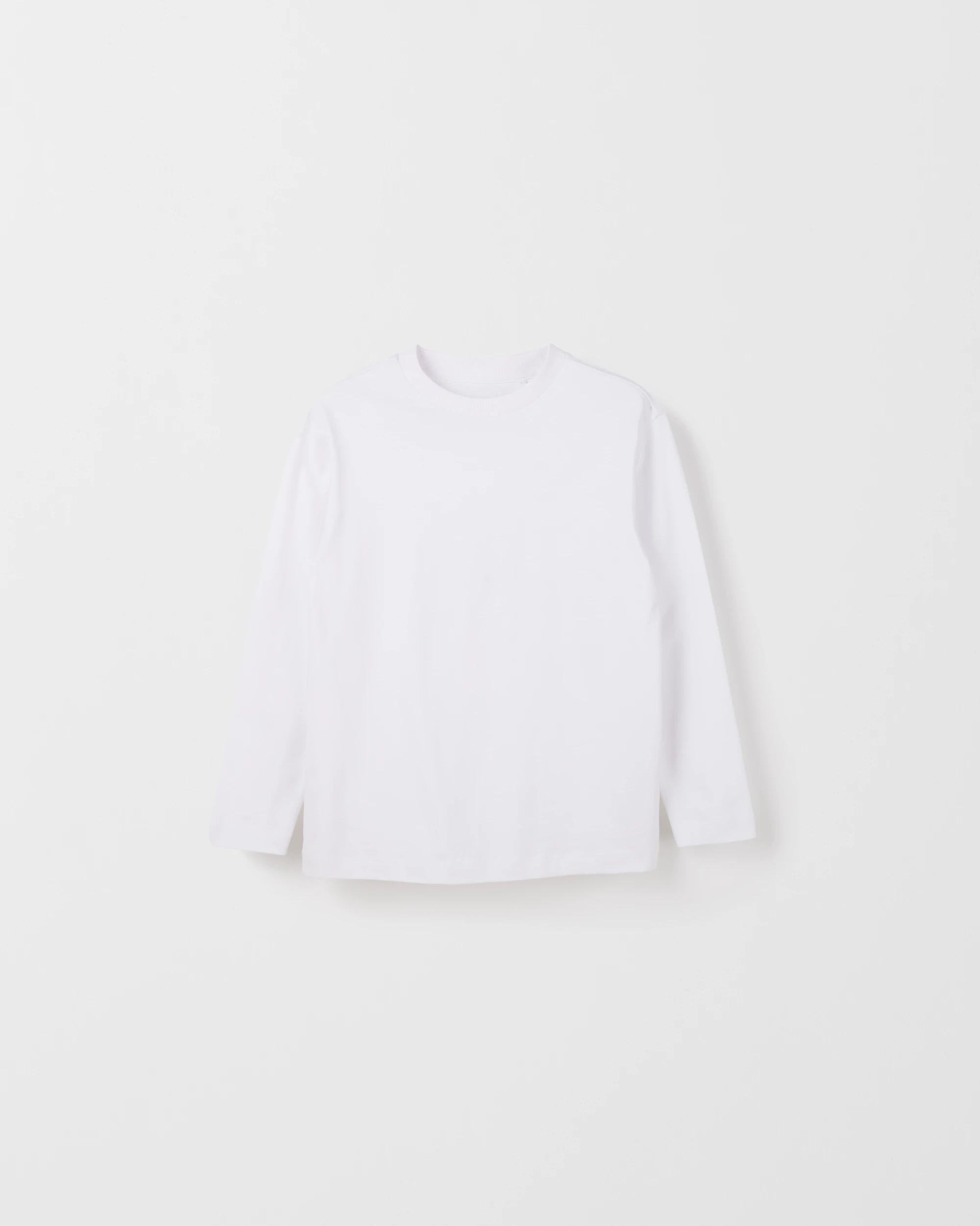 2 Target Kids Australian Cotton 2 Pack Long Sleeve T-Shirt WHITE/DUSTY TEAL, 2 of 4