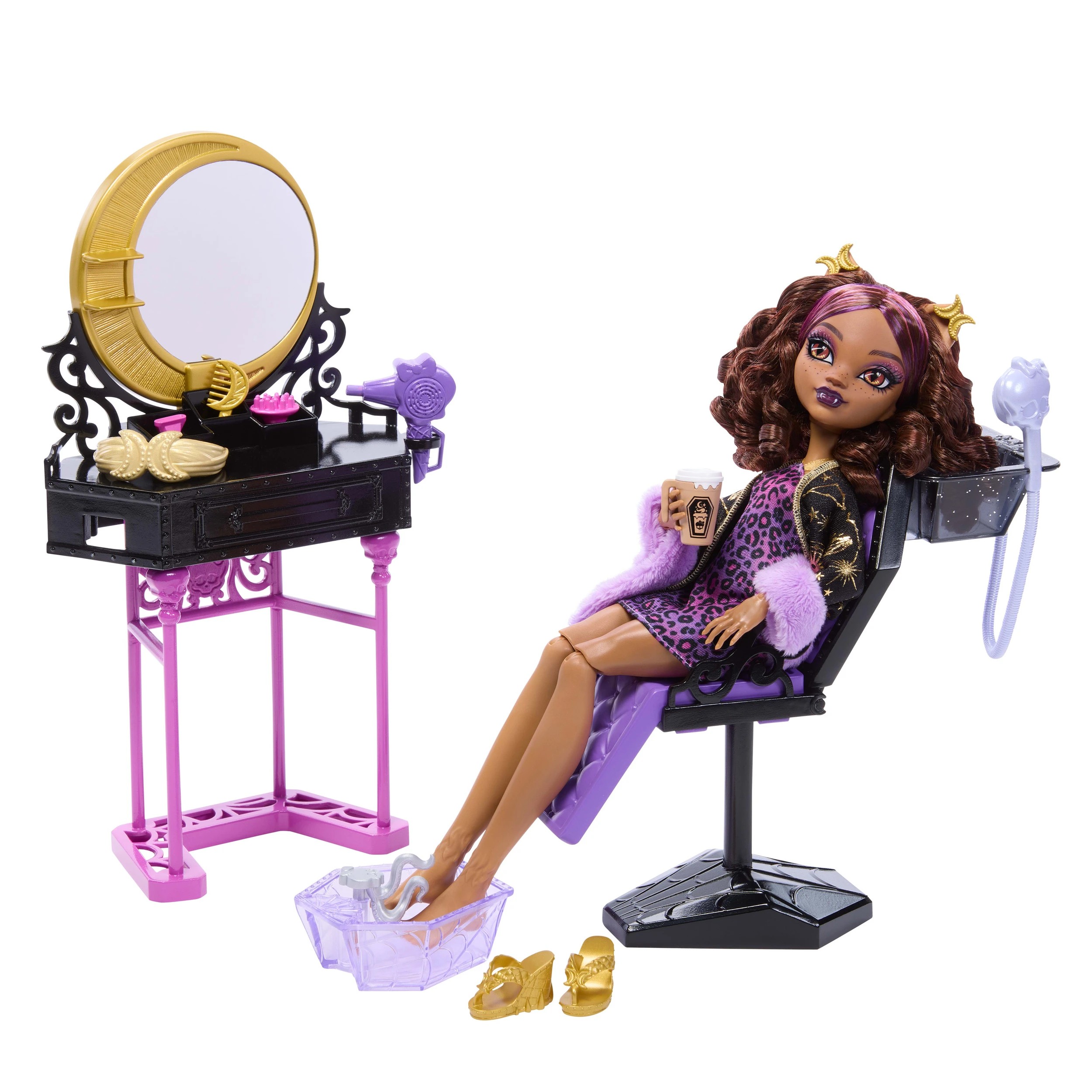 4 Monster High Clawdeen Wolf Doll and Scare-Do Salon Playset, 4 of 7