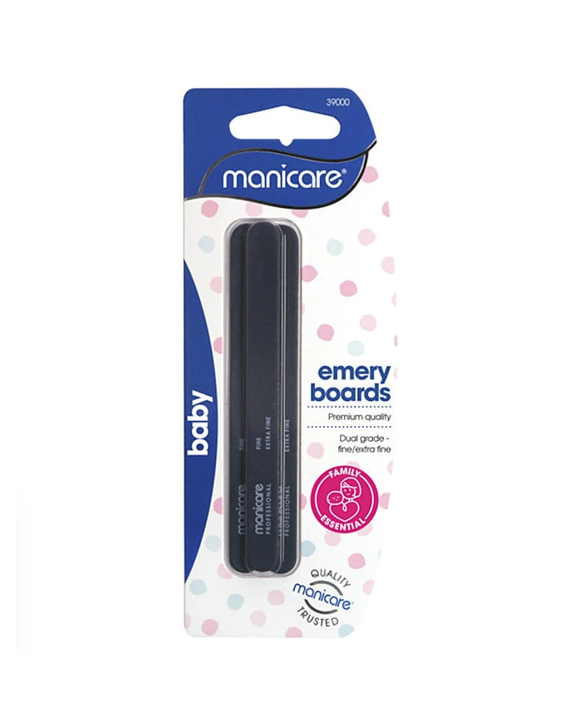 1 Manicare Baby Emery Boards Fine/Extra Fine 3 Pack - Black, 1 of 1