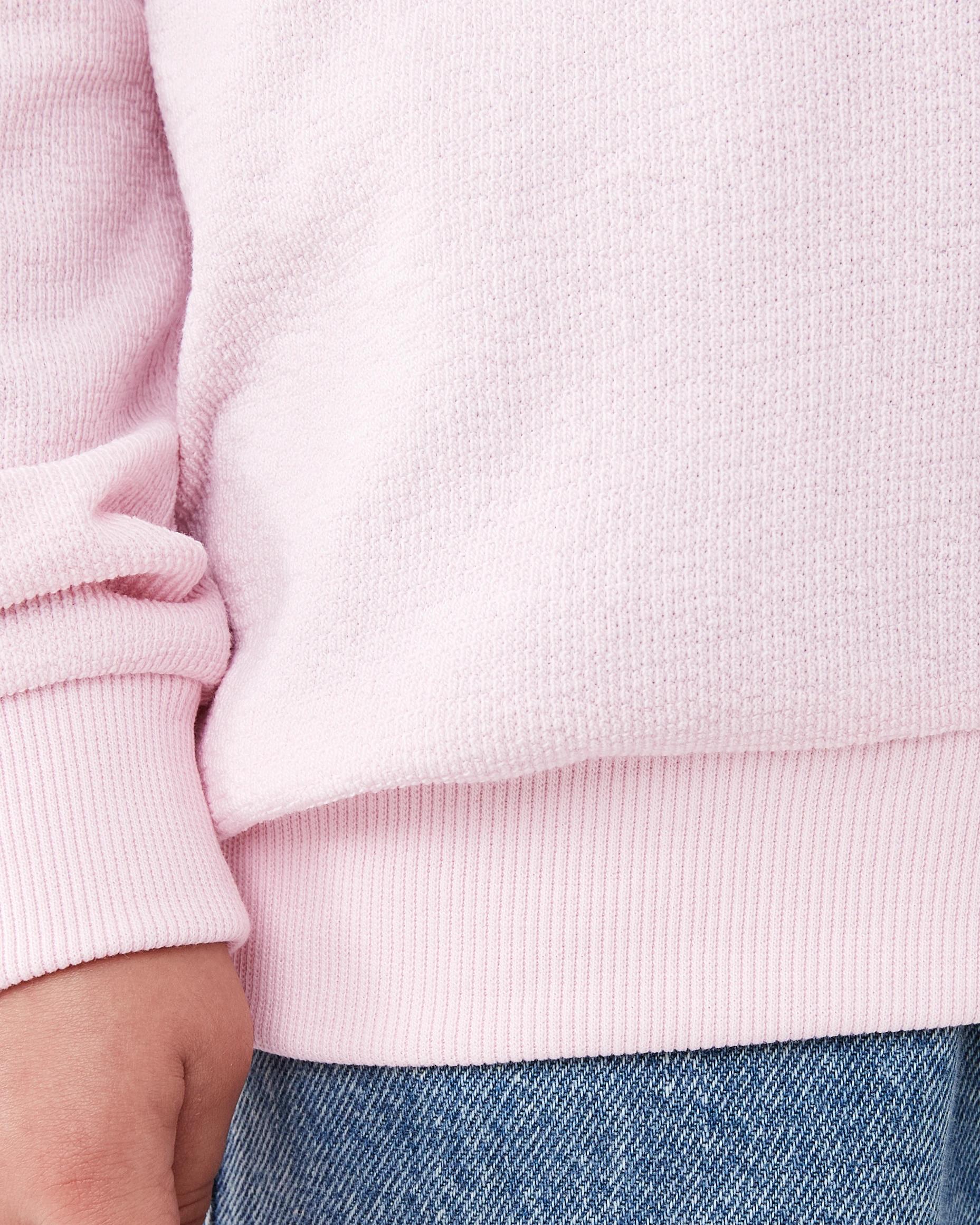 5 Slub Jacquard Crew Neck Sweater Pnk Heart, 5 of 7