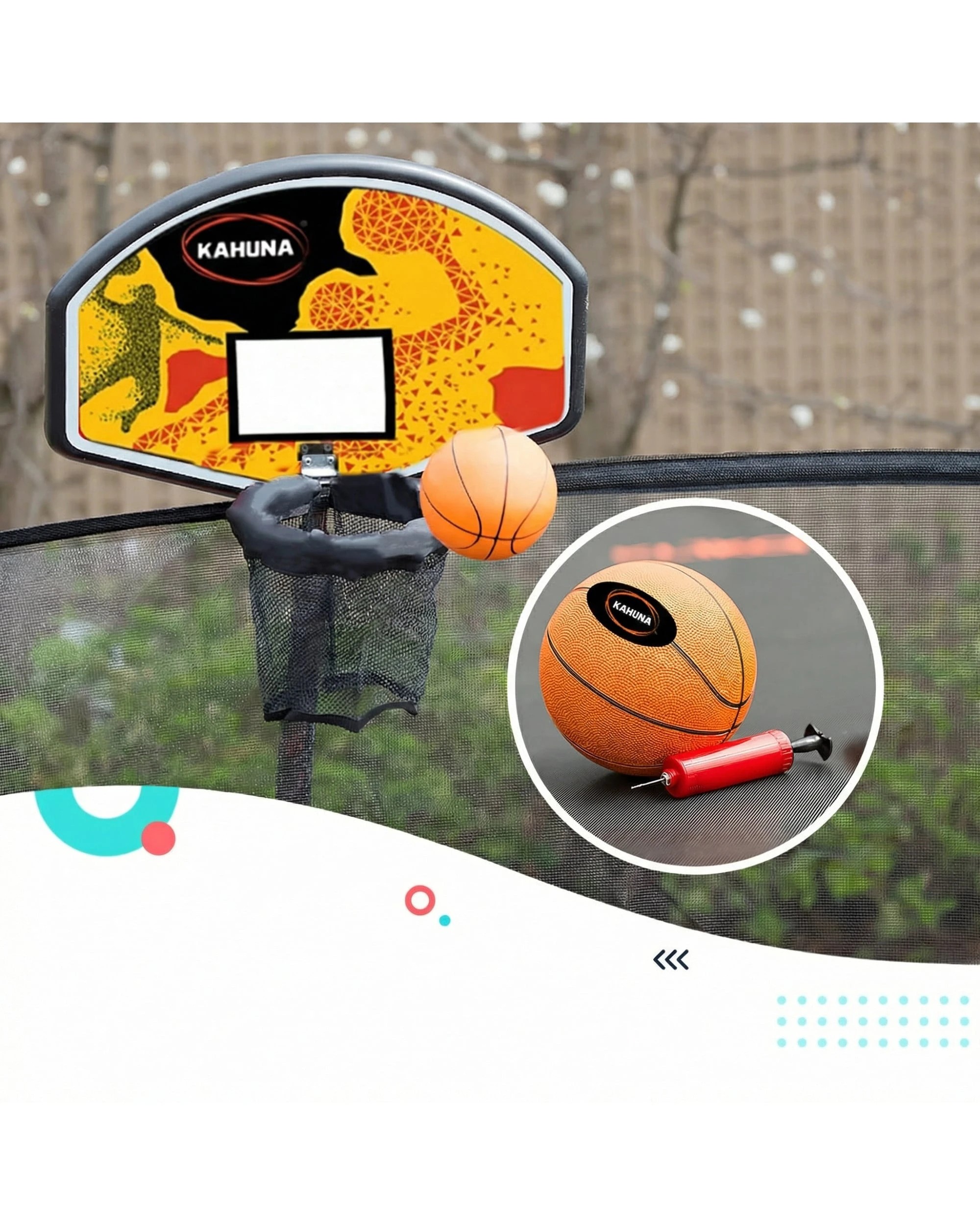 9 Kahuna Blizzard 16 ft Trampoline with Basketball, 9 of 9