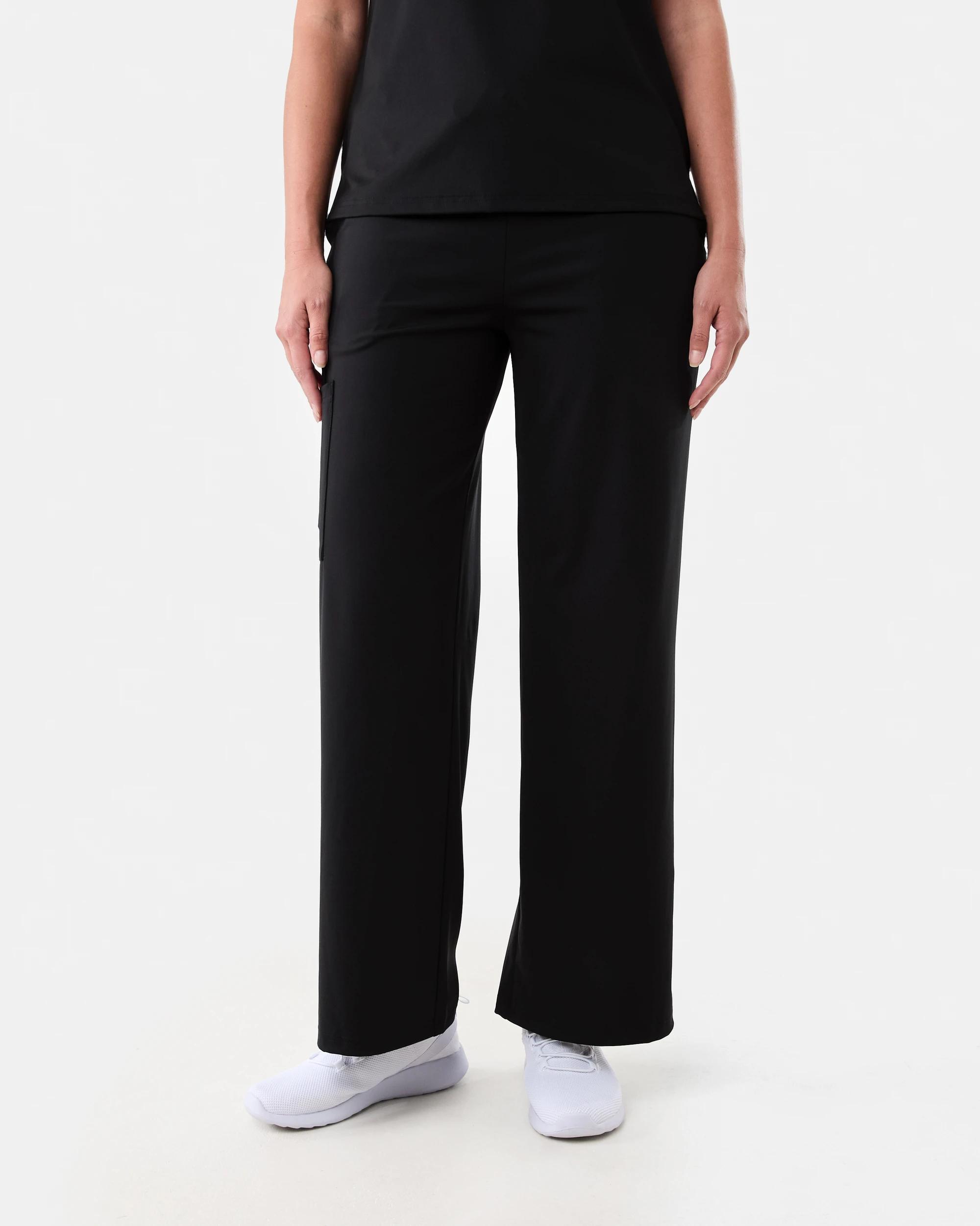 1 Workwear Scrub Performance Flare Pants Black, 1 of 8