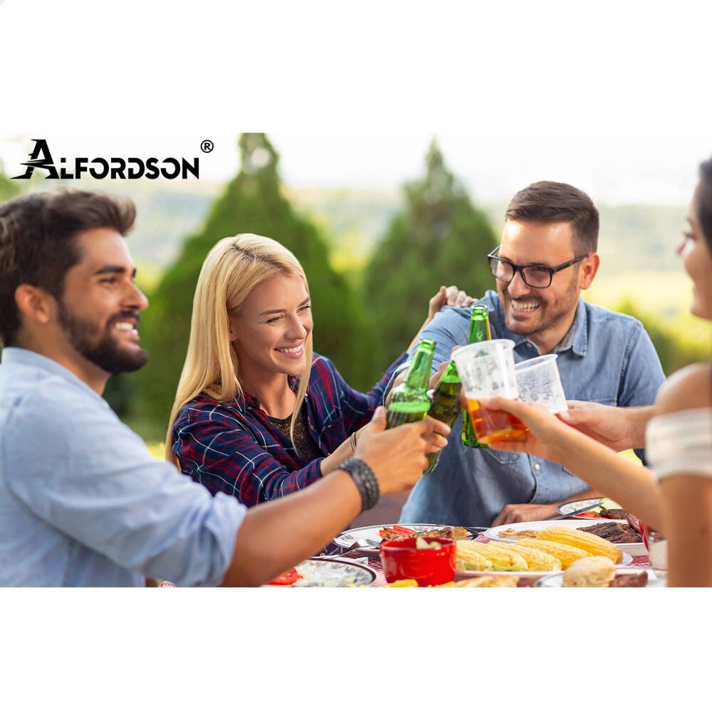 9 Alfordson Outdoor Dining Set 13 PCS Table Chairs Patio Lounge Wicker Furniture - Black, 9 of 10