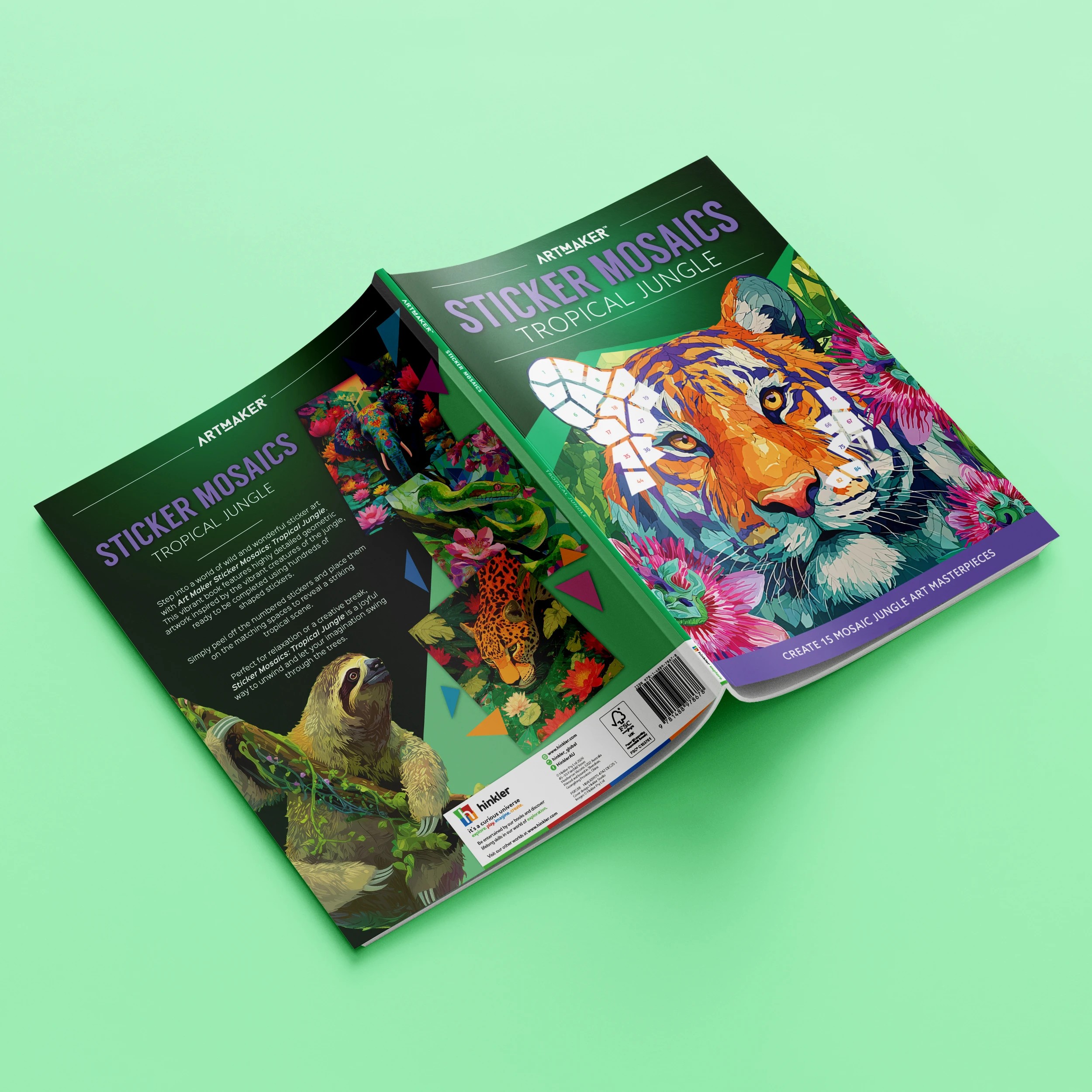 5 Art Maker Sticker Mosaics Tropical Jungle - Book, 5 of 5