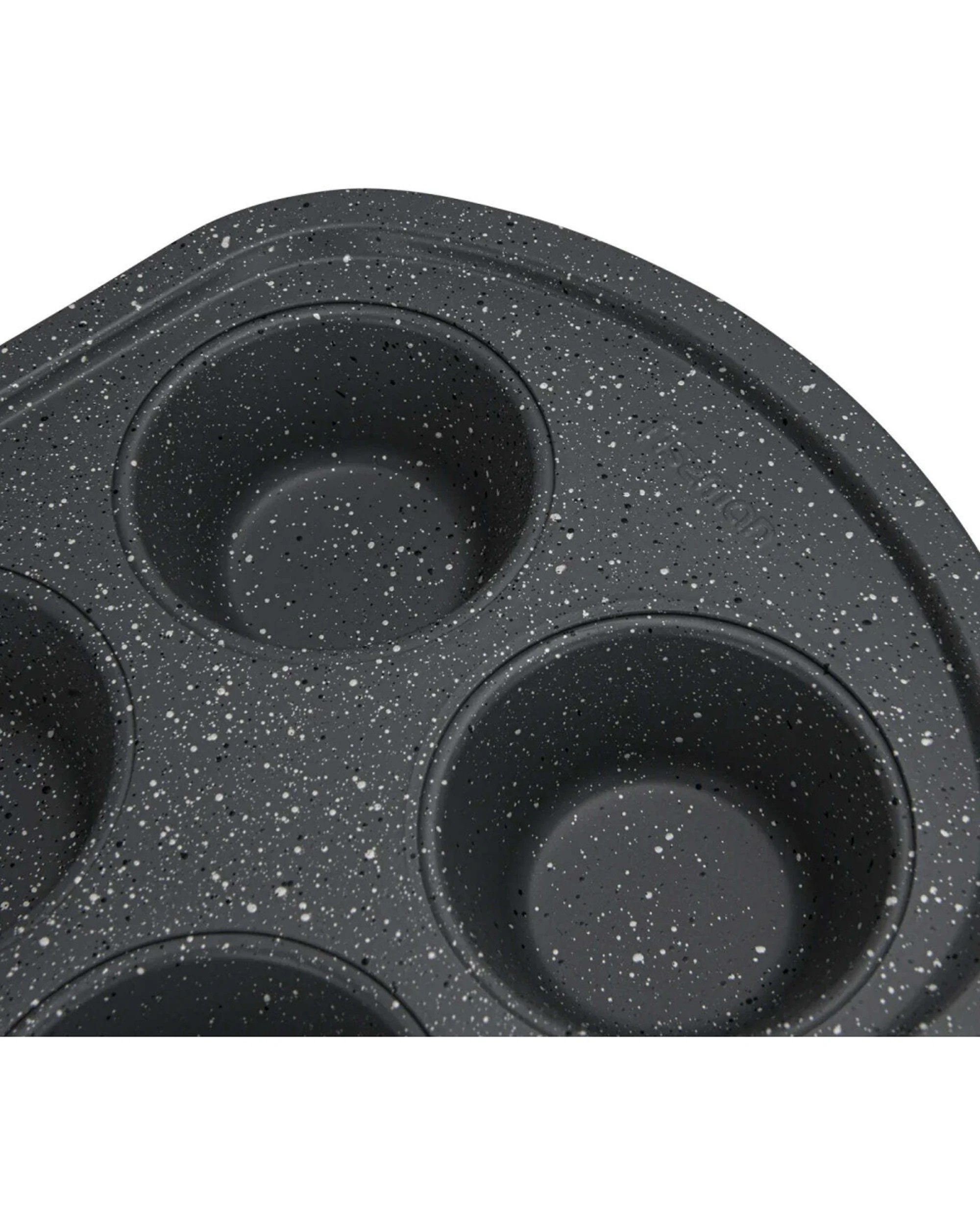 3 Fissman Carbon Steel Non-Stick 6 Cup Muffin Pan 32x20x3.5cm - Black, 3 of 4