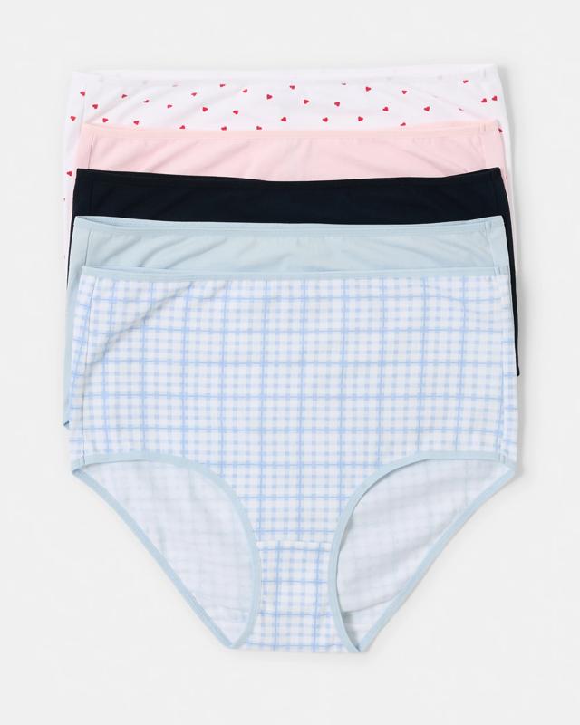 5 Pack Cotton Stretch Full Br