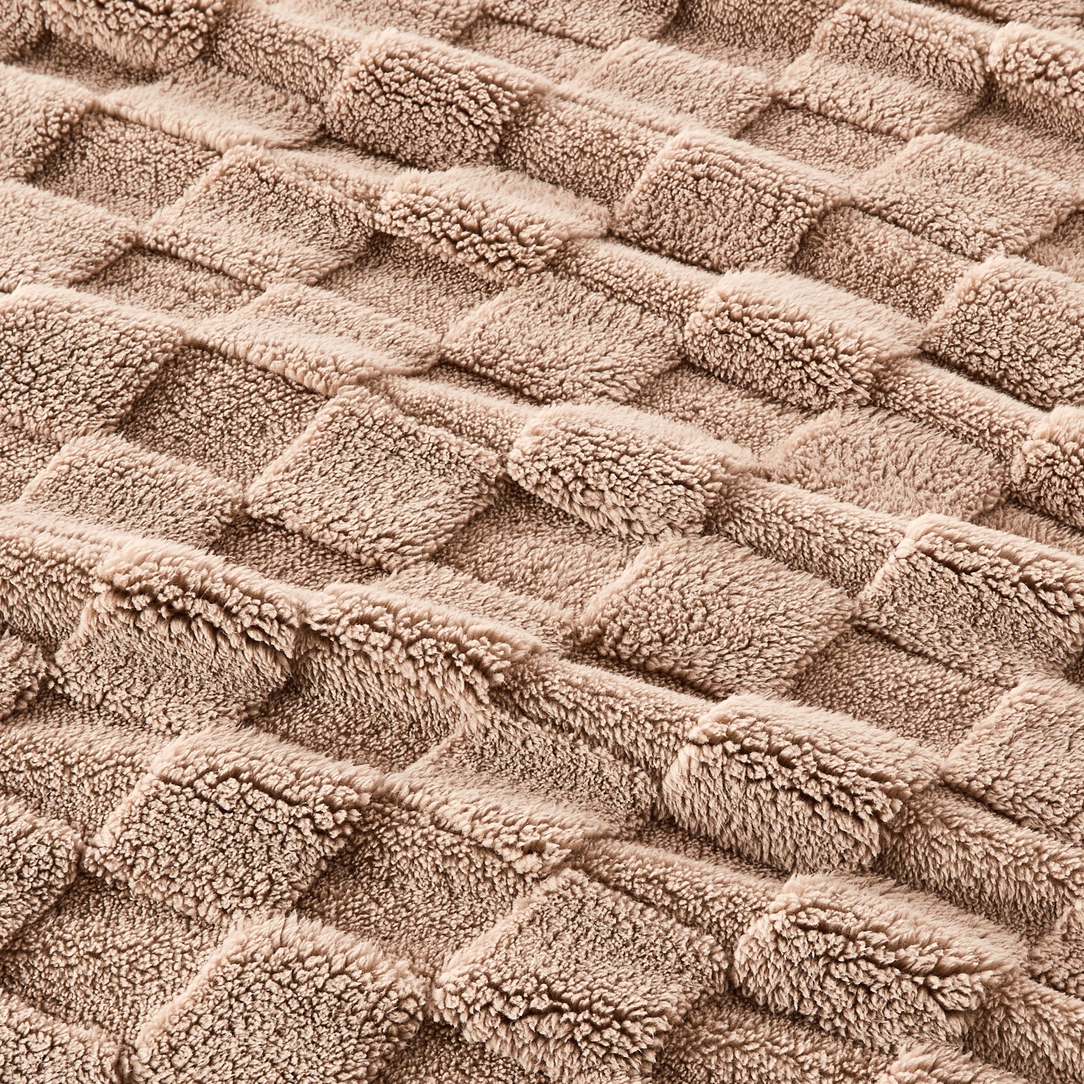 4 Check Jacquard Blanket - Queen/King Bed, Mocha, 4 of 6