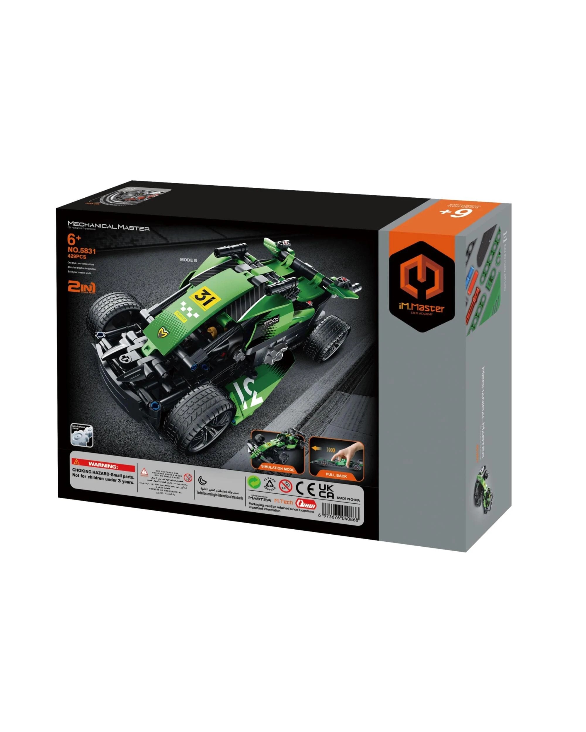 4 iM.Master Mechanical Master Pull Back 2-in-1 Formula Racing Car & - ATV -  429 Piece Model Kit - 5831, 4 of 4