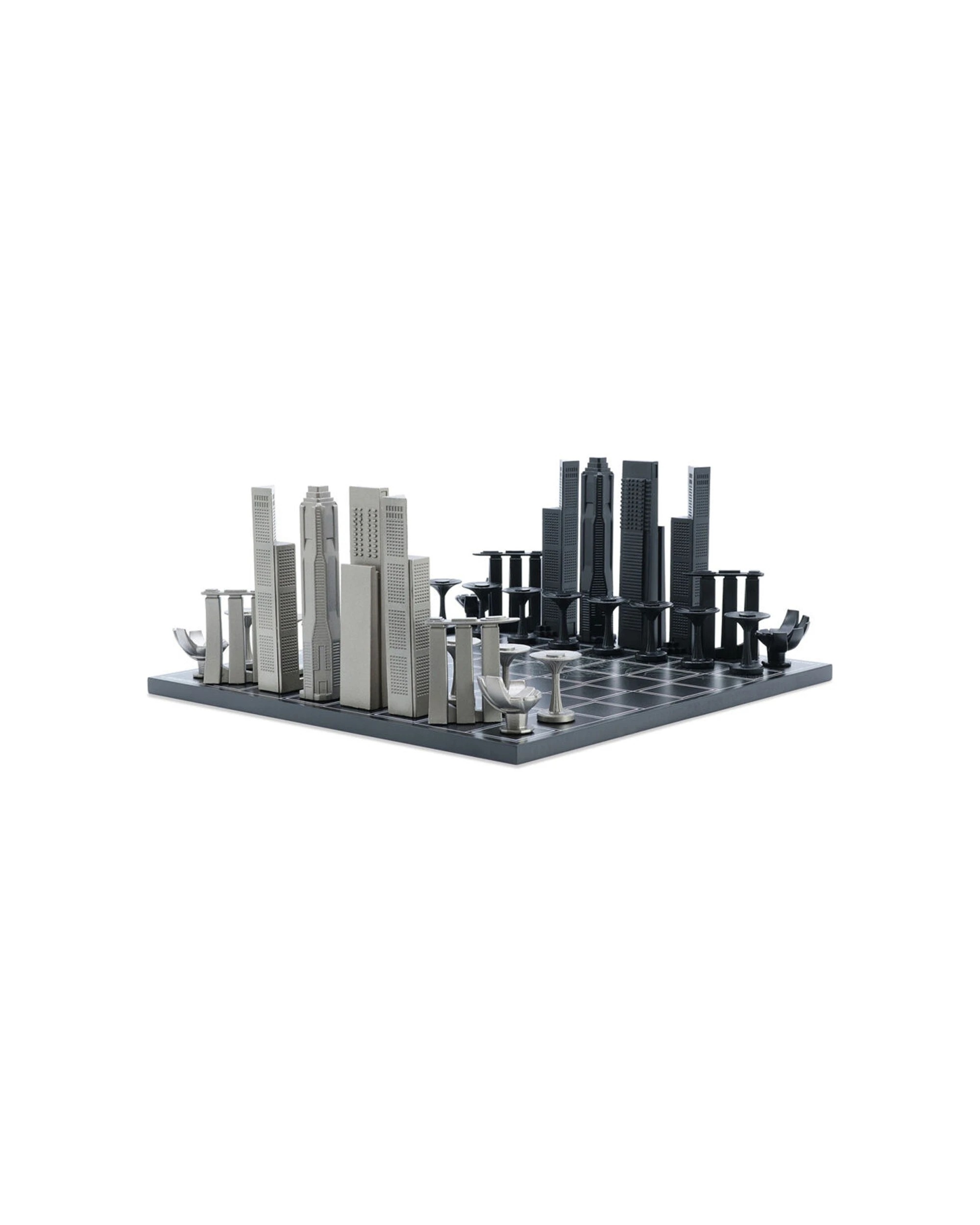 1 Skyline Chess 33pc Singapore Edition Wood Board With Printed Singapore Map - Black, 1 of 6