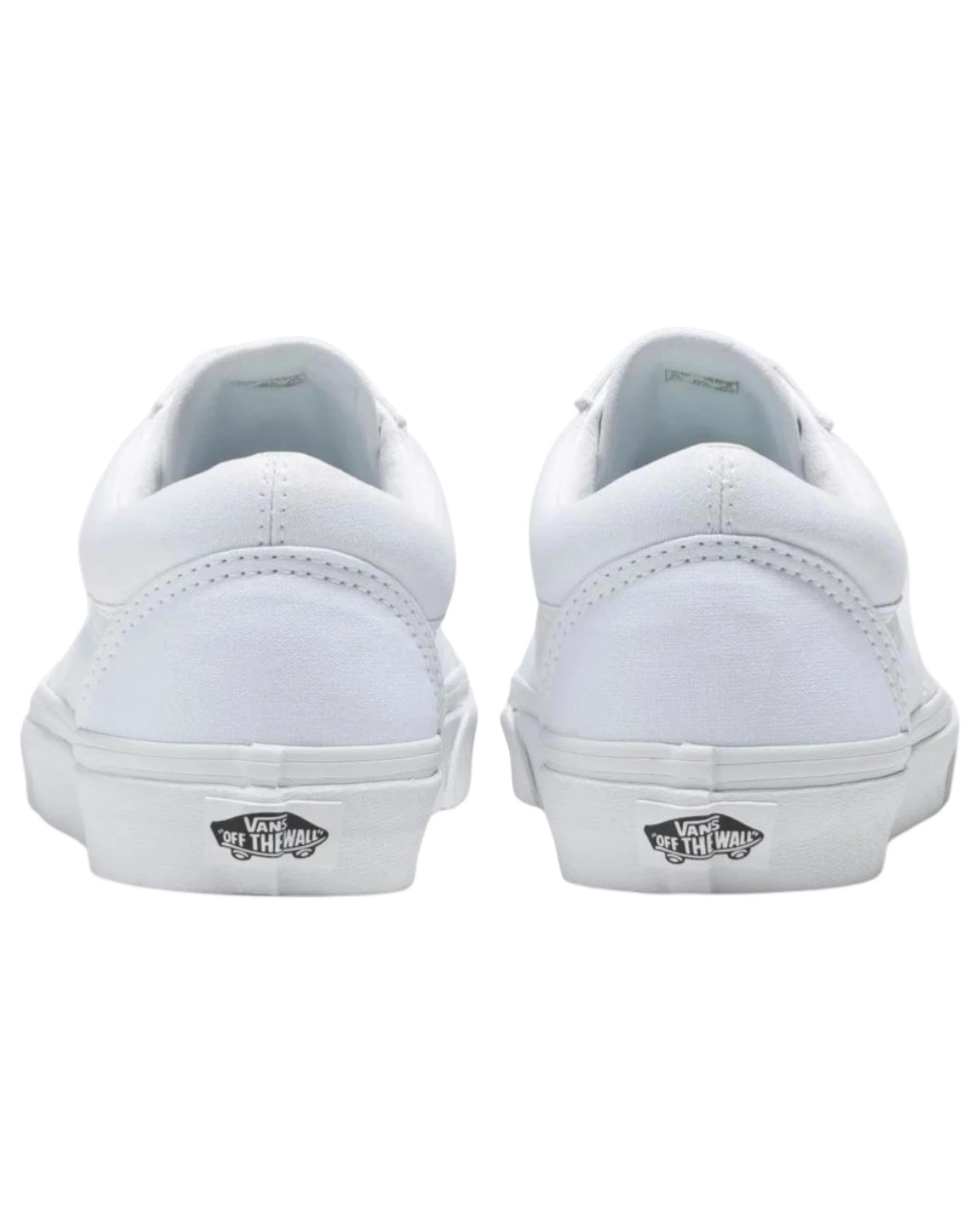 4 Vans Unisex Old Skool True White Lace Up Shoes WHITE, 4 of 4