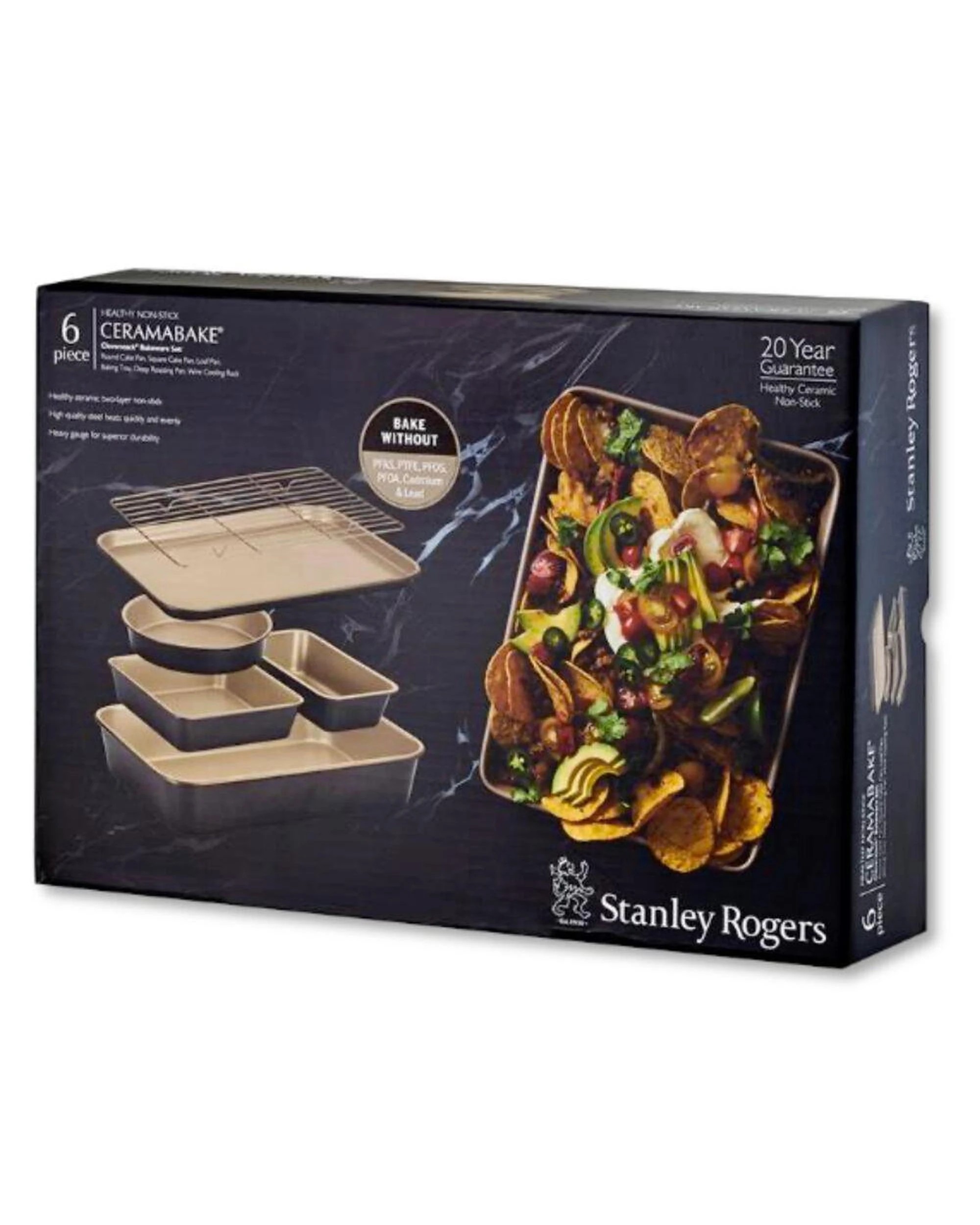 2 Stanley Rogers Ceramabake Cleverstack 6 Piece Bakeware Set, 2 of 2