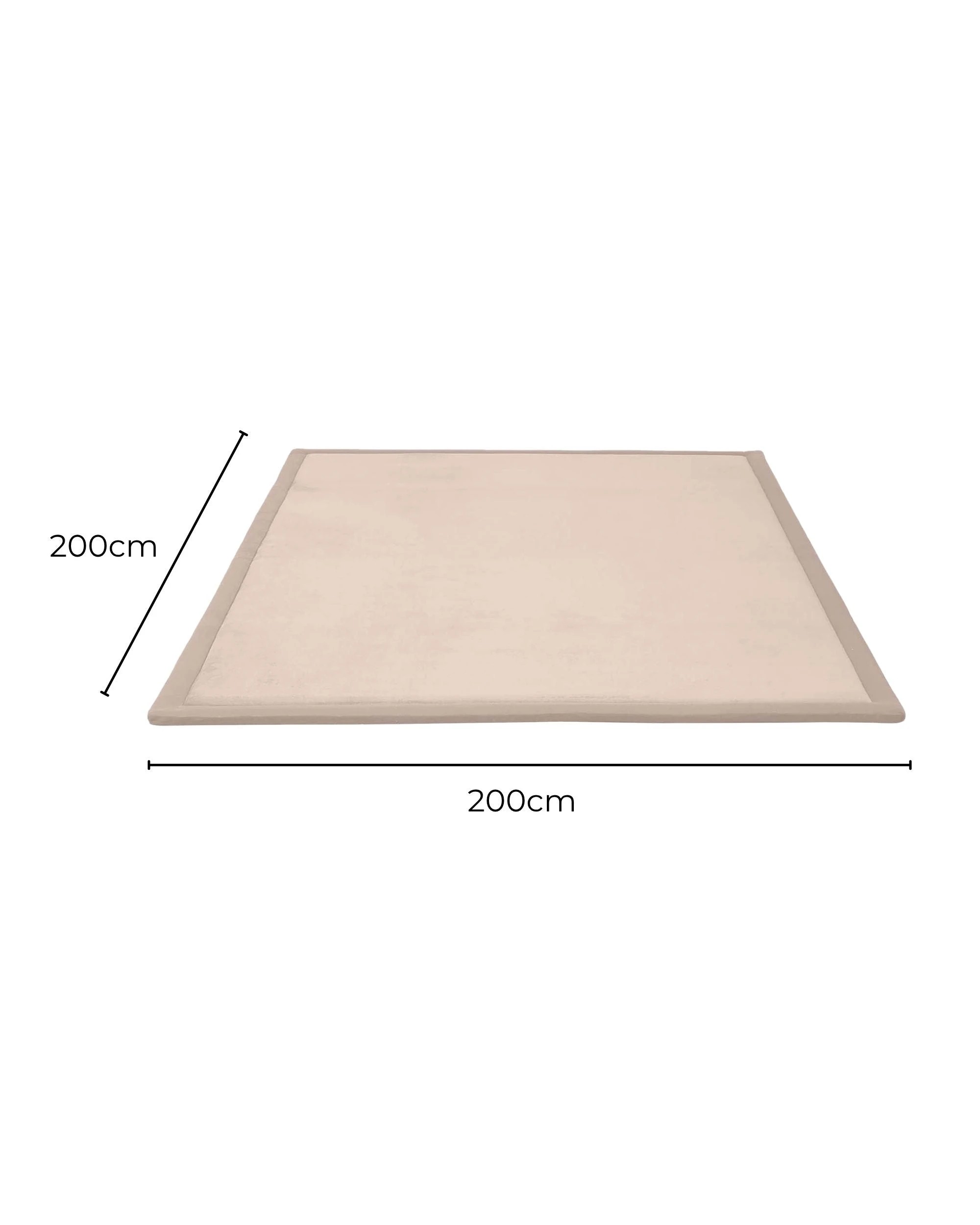 4 Kitchee Foam Floor Mat 200x200cm - Padded Thick Soft Tatami Style Rug Cream, 4 of 4