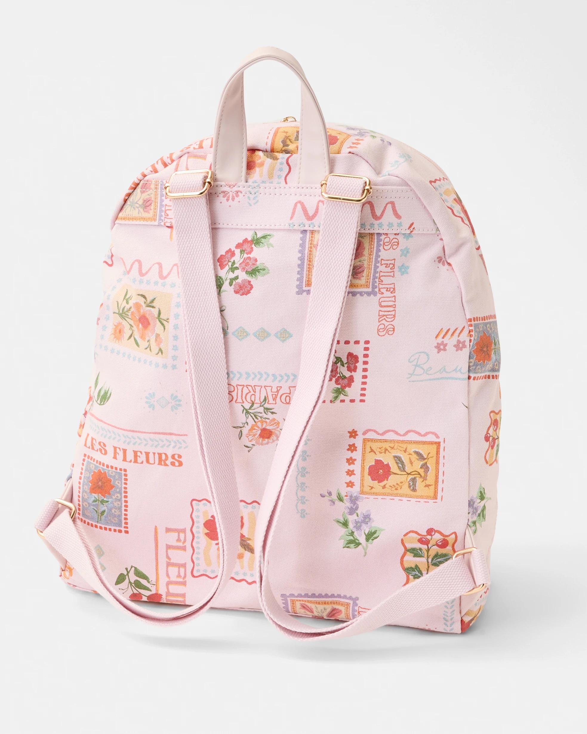 4 Canvas Backpack Flrl Stamp, 4 of 4