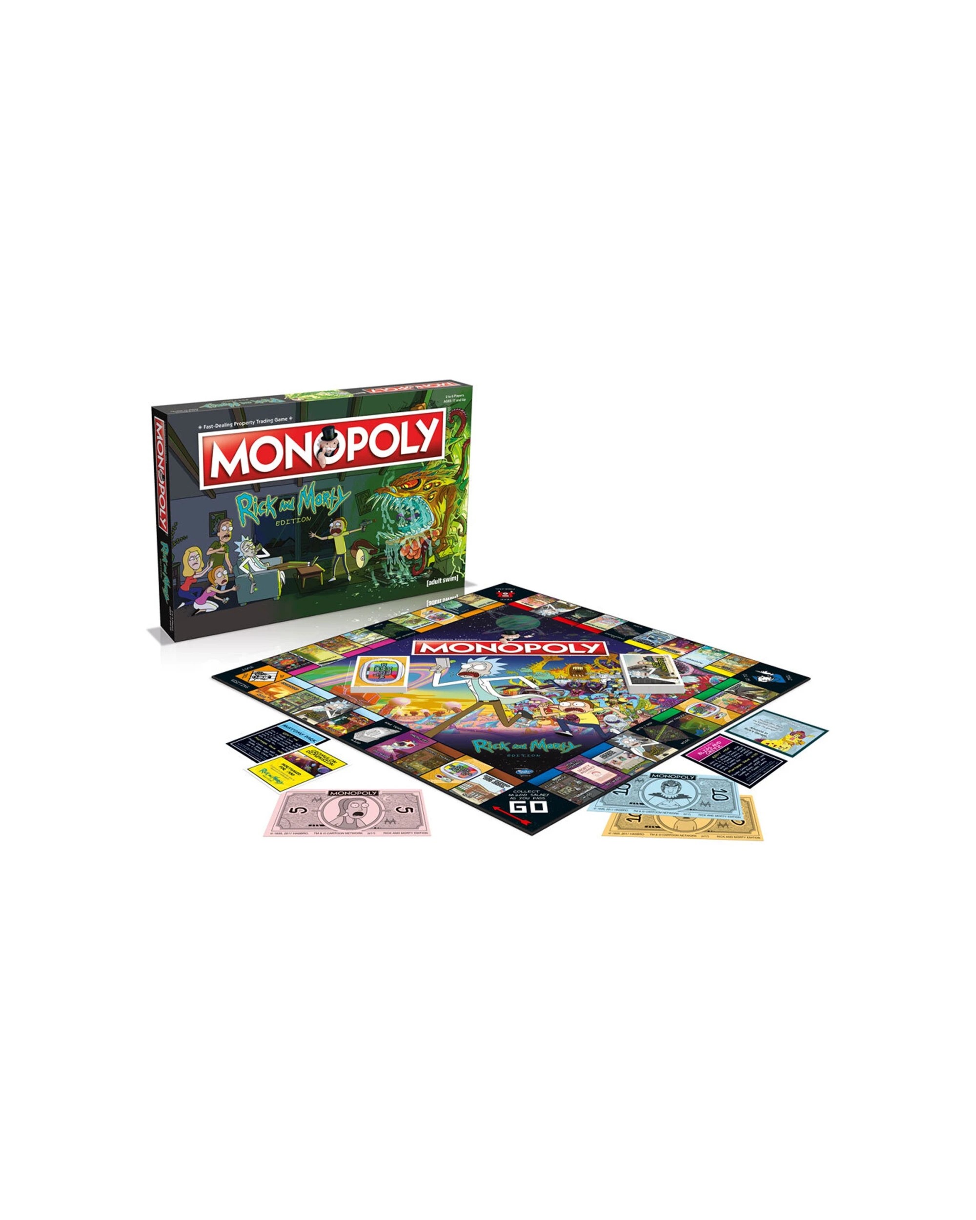 2 Monopoly Rick and Morty Edition Tabletop Themed Board Game 1 - Multi, 2 of 8