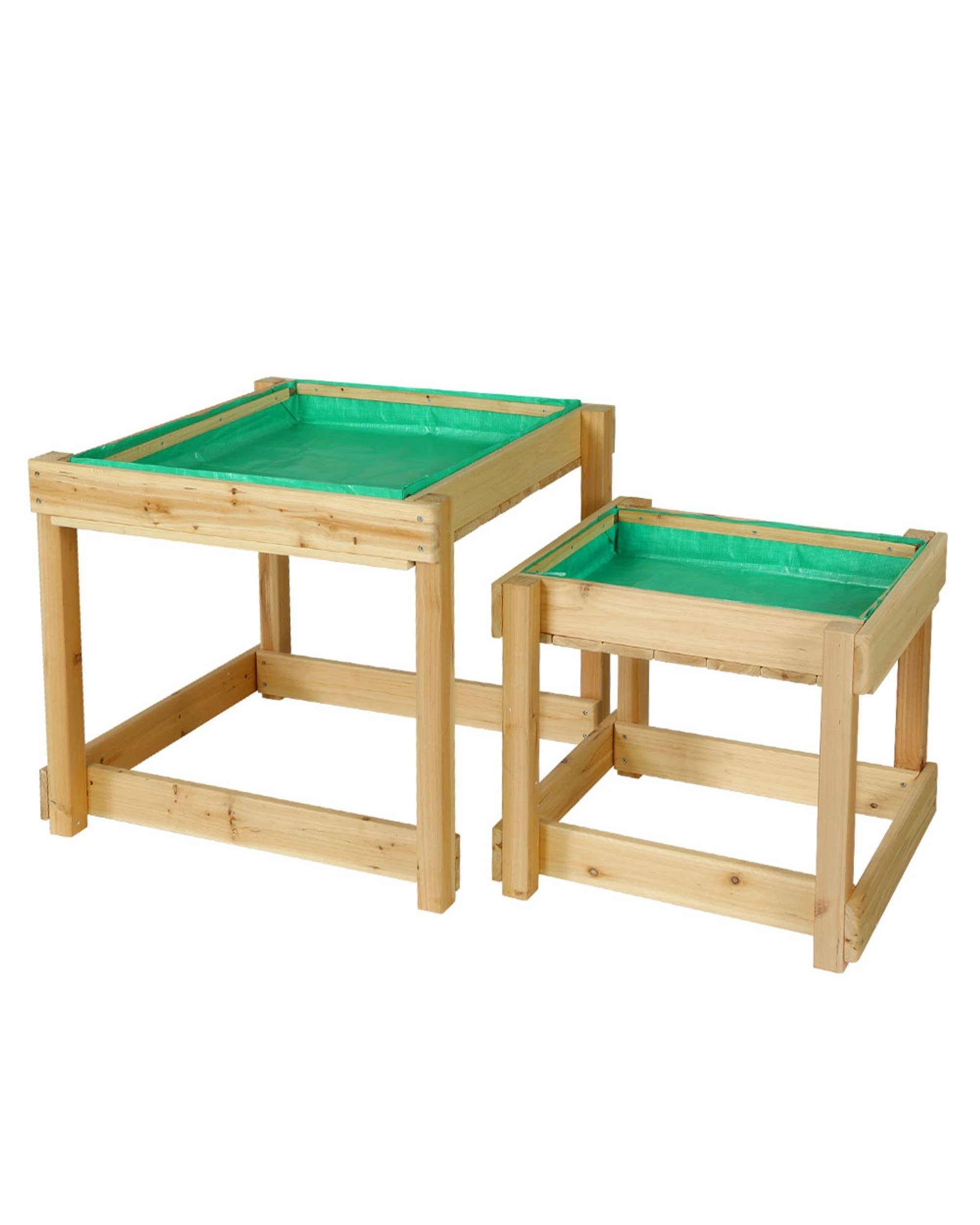 1 Keezi Kids Sandpit Wooden Sandbox Sand Pit Water Table Outdoor Toys 101cm
 - Brown, 1 of 3