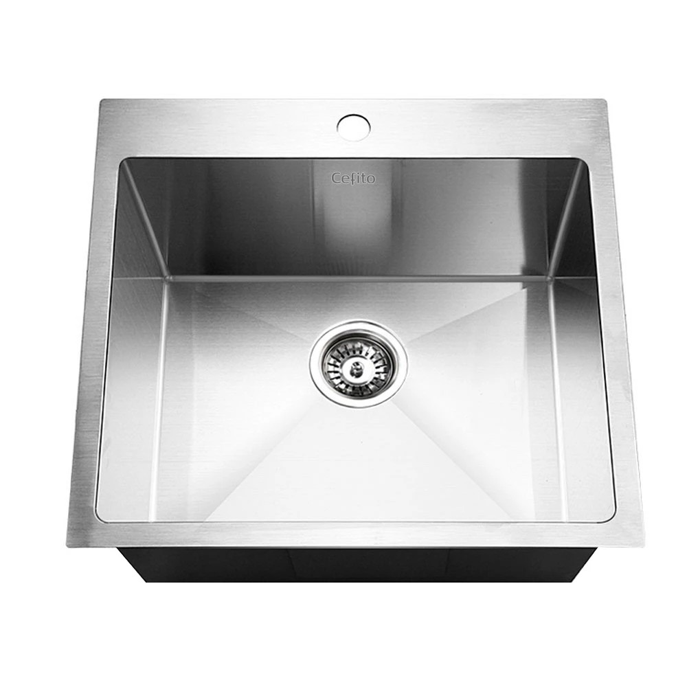2 Cefito Kitchen Sink 53X50CM Stainless Steel Basin Single Bowl - Natural, 2 of 2