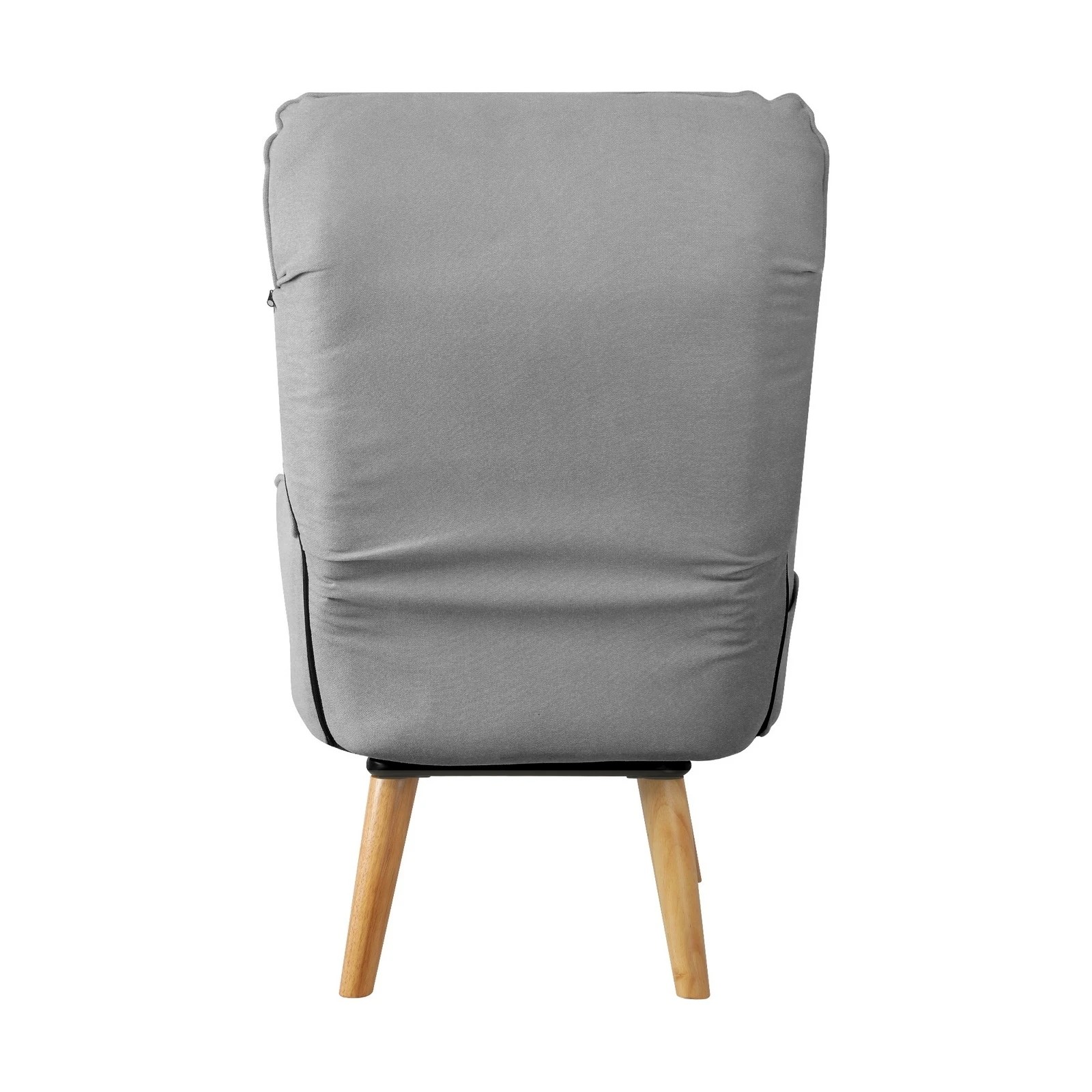10 Oikiture 2x 360 Swivel Recliner Armchair Lounge Ottoman Chair With Stool - Grey, 10 of 10