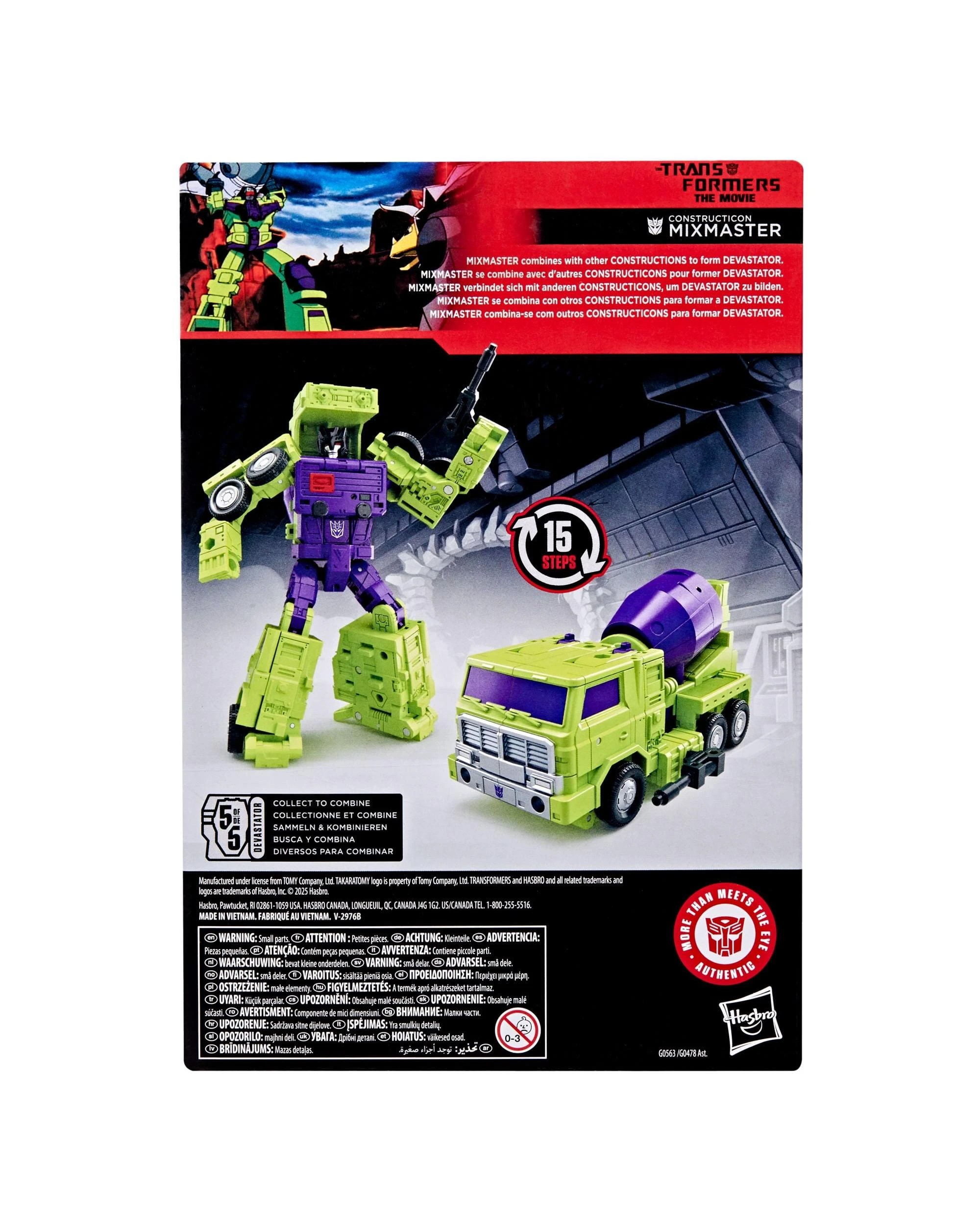 5 Transformers Studio Series Voyager Class Transformers The Movie Constructicon Mixmaster Action Figure, 5 of 5