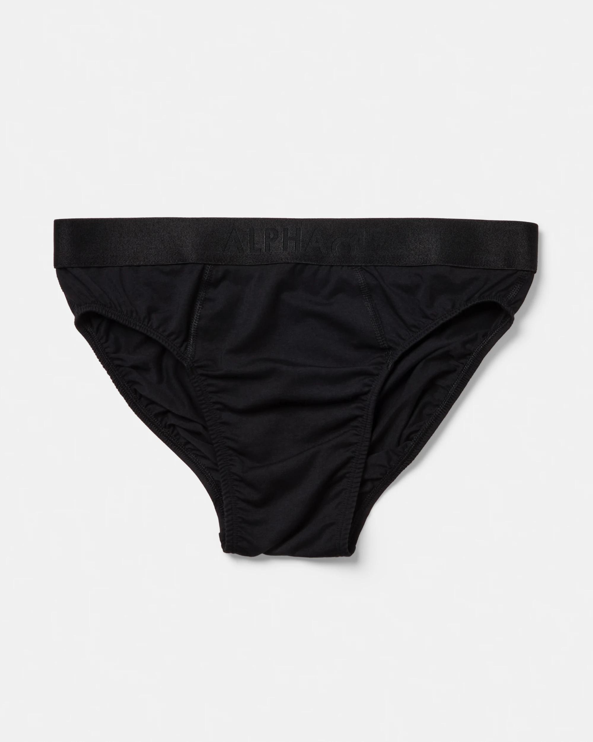 2 3 Pack Cotton Modal Briefs Black, 2 of 7