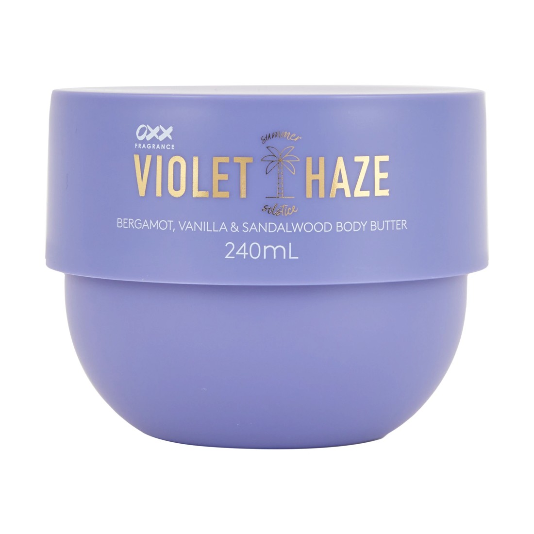 1 OXX Fragrance Violet Haze Summer Solstice Body Butter 240ml - Bergamot, Vanilla and Sandalwood, 1 of 4