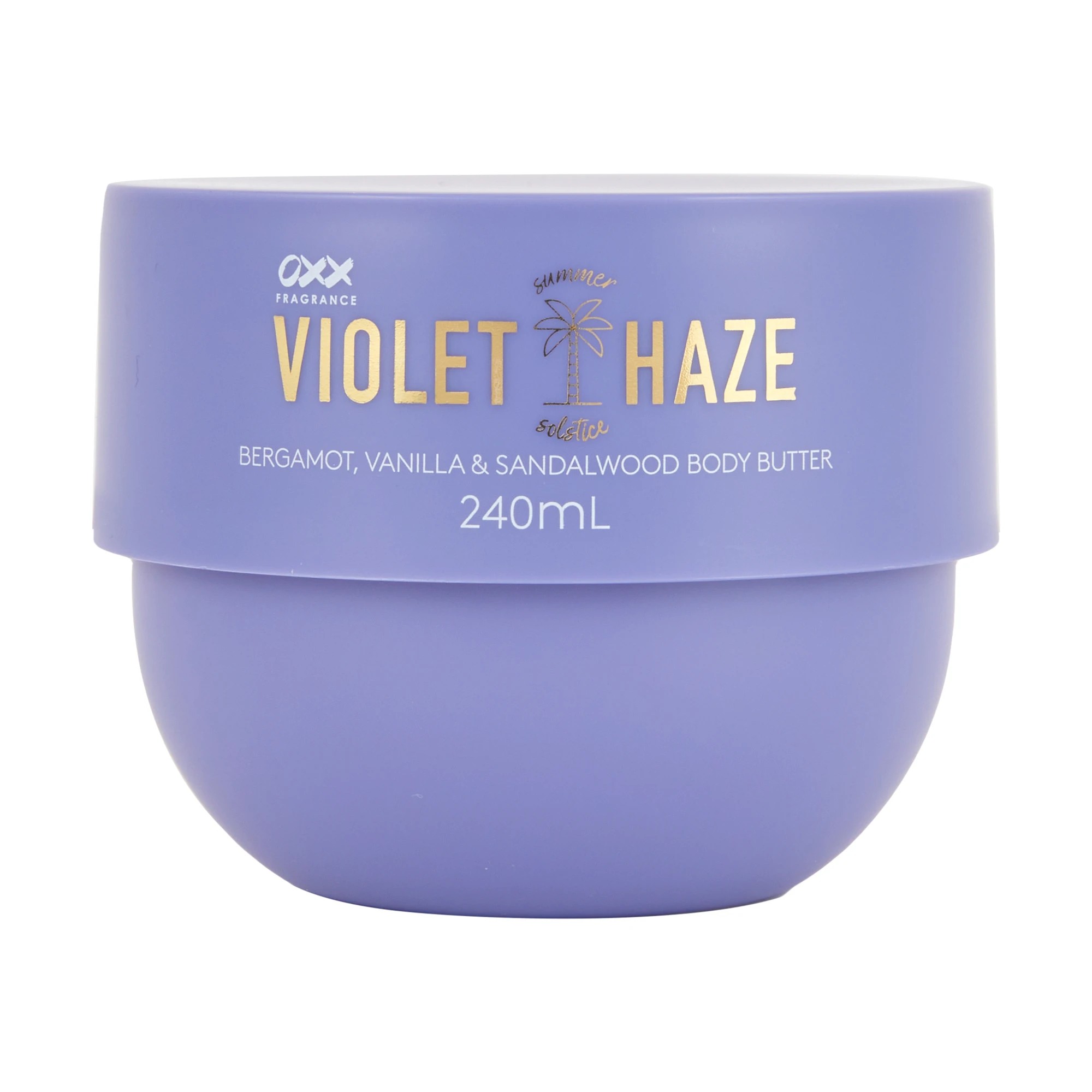 1 OXX Fragrance Violet Haze Summer Solstice Body Butter 240ml - Bergamot, Vanilla and Sandalwood, 1 of 4