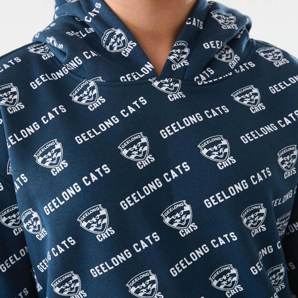 6 Official AFL Kids All Over Print Hoodie Geelong, 6 of 9
