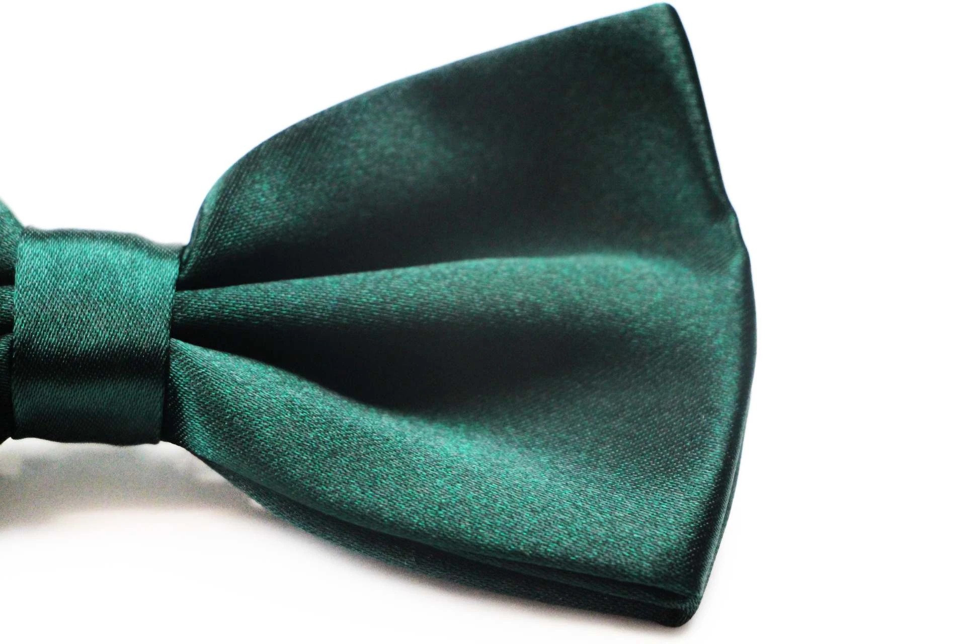 1 Zasel Mens Bottle Green Solid Plain Colour Bow Tie - Green, 1 of 5