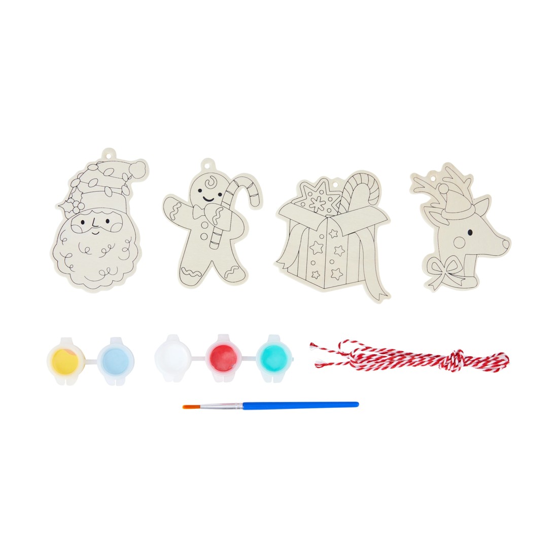 2 11 Piece Paint Your Own Christmas Wooden Ornaments, 2 of 3