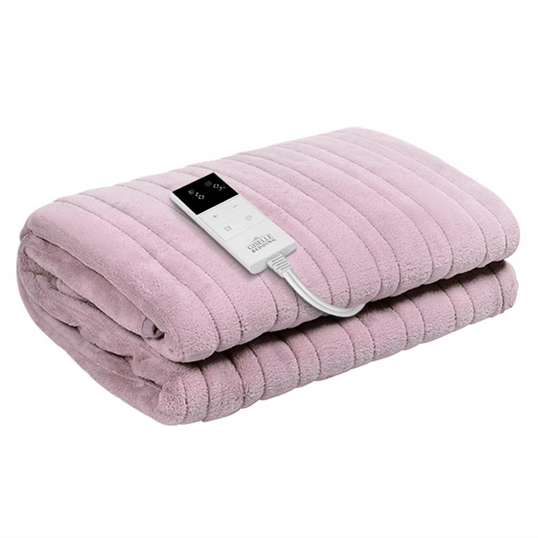 2 Giselle Electric Throw Rug Heated Blanket Fleece - Pink, 2 of 10