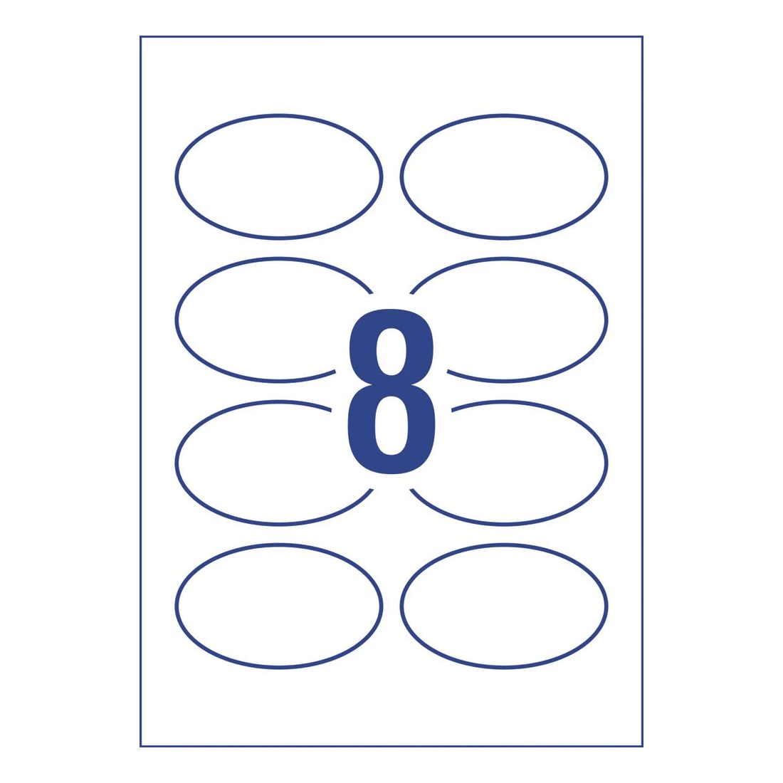 3 Avery 8UP Inkjet Laser Oval Labels Glossy White 10 Sheets, 3 of 6