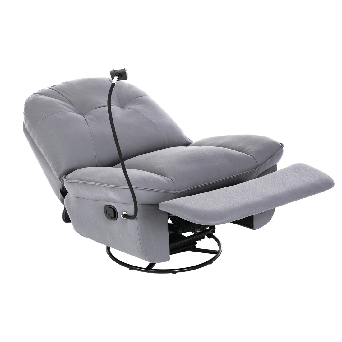 2 Levede Recliner Chair - Grey, 2 of 3