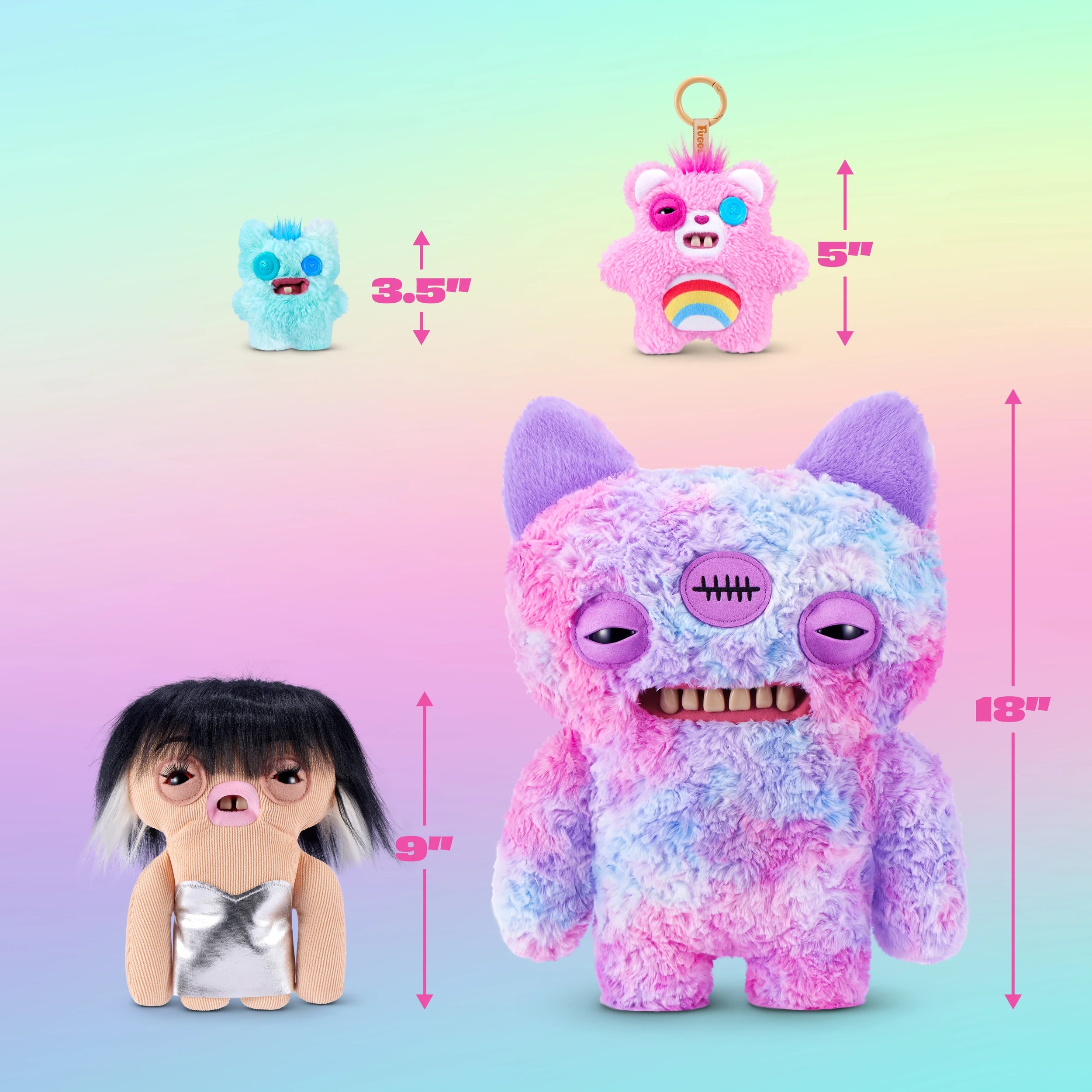 8 12cm Zuru Fuggler Care Bear Keyring - Assorted, 8 of 10