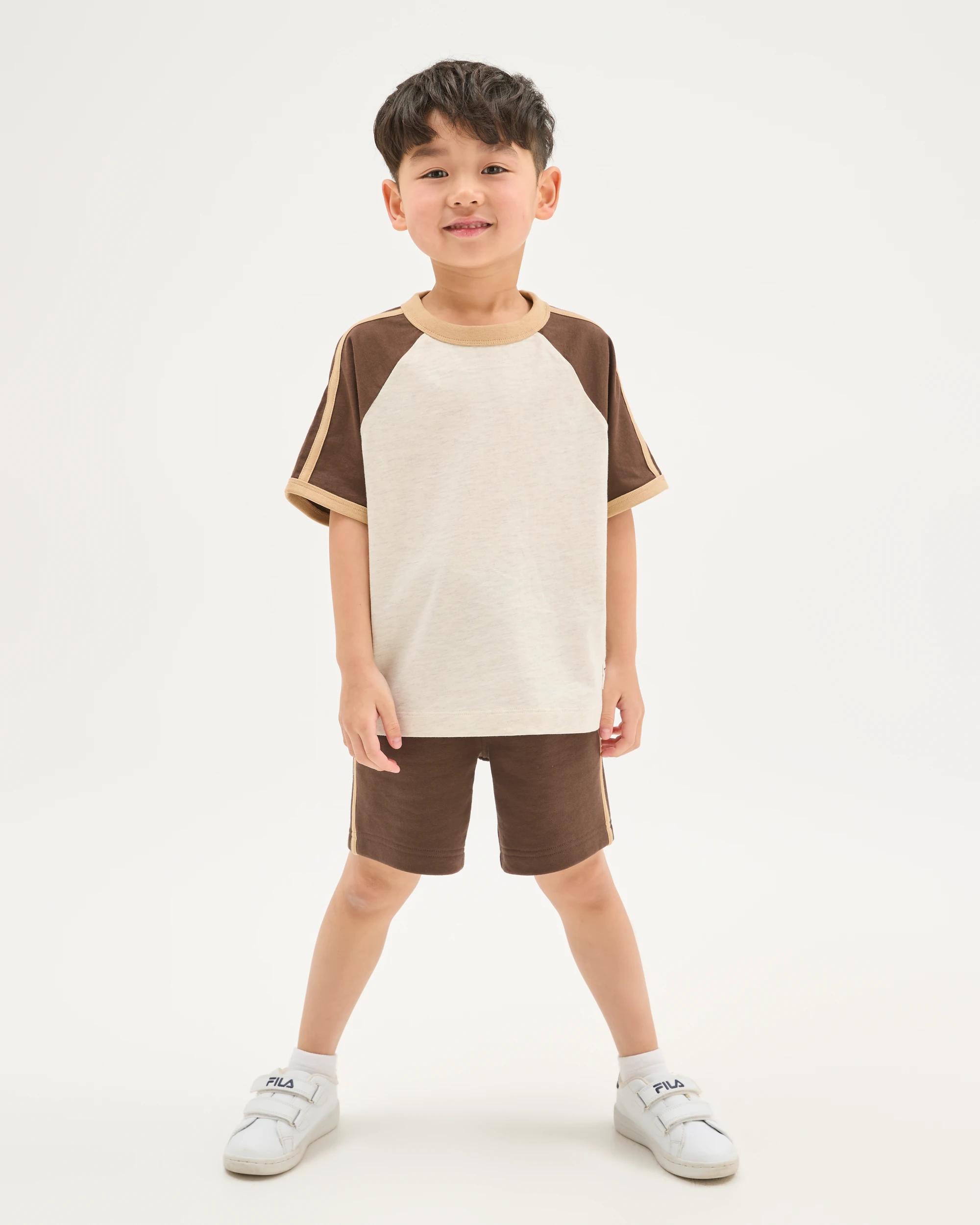 1 Target Kids Australian Cotton Oversized Sporty T-Shirt HOT FUDGE, 1 of 6