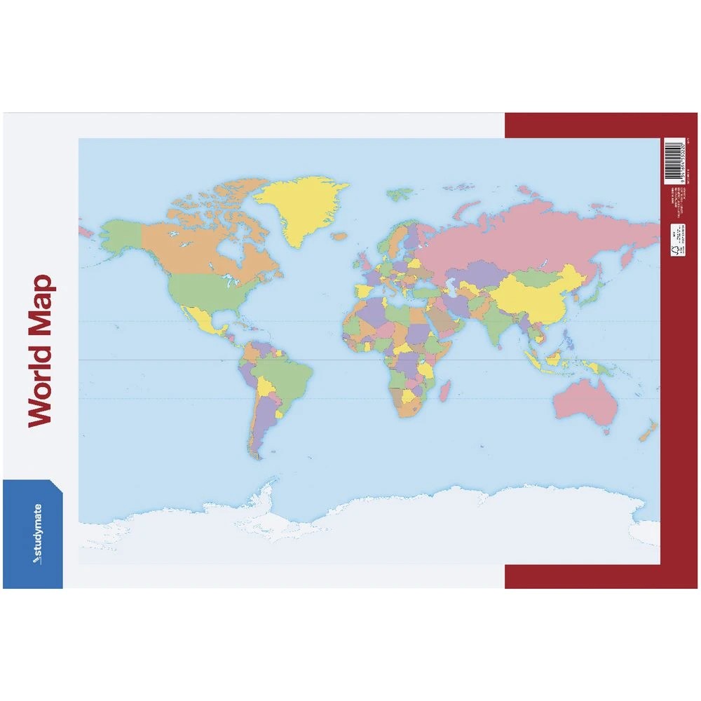 2 Studymate Double-sided World Map Wall Chart, 2 of 3