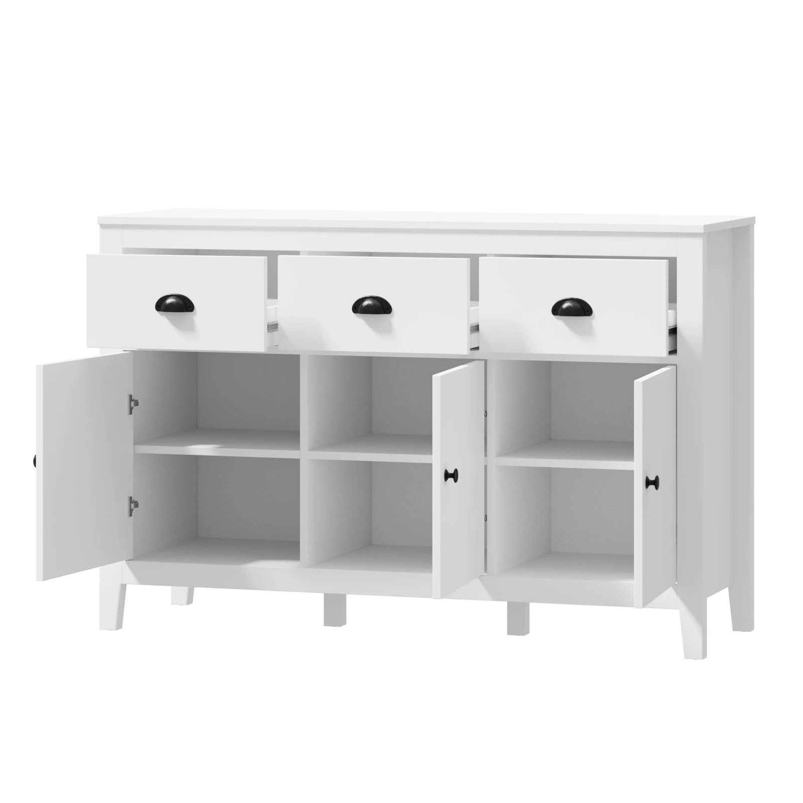 8 Oikiture Buffet Sideboard Cupboard
 - White, 8 of 10