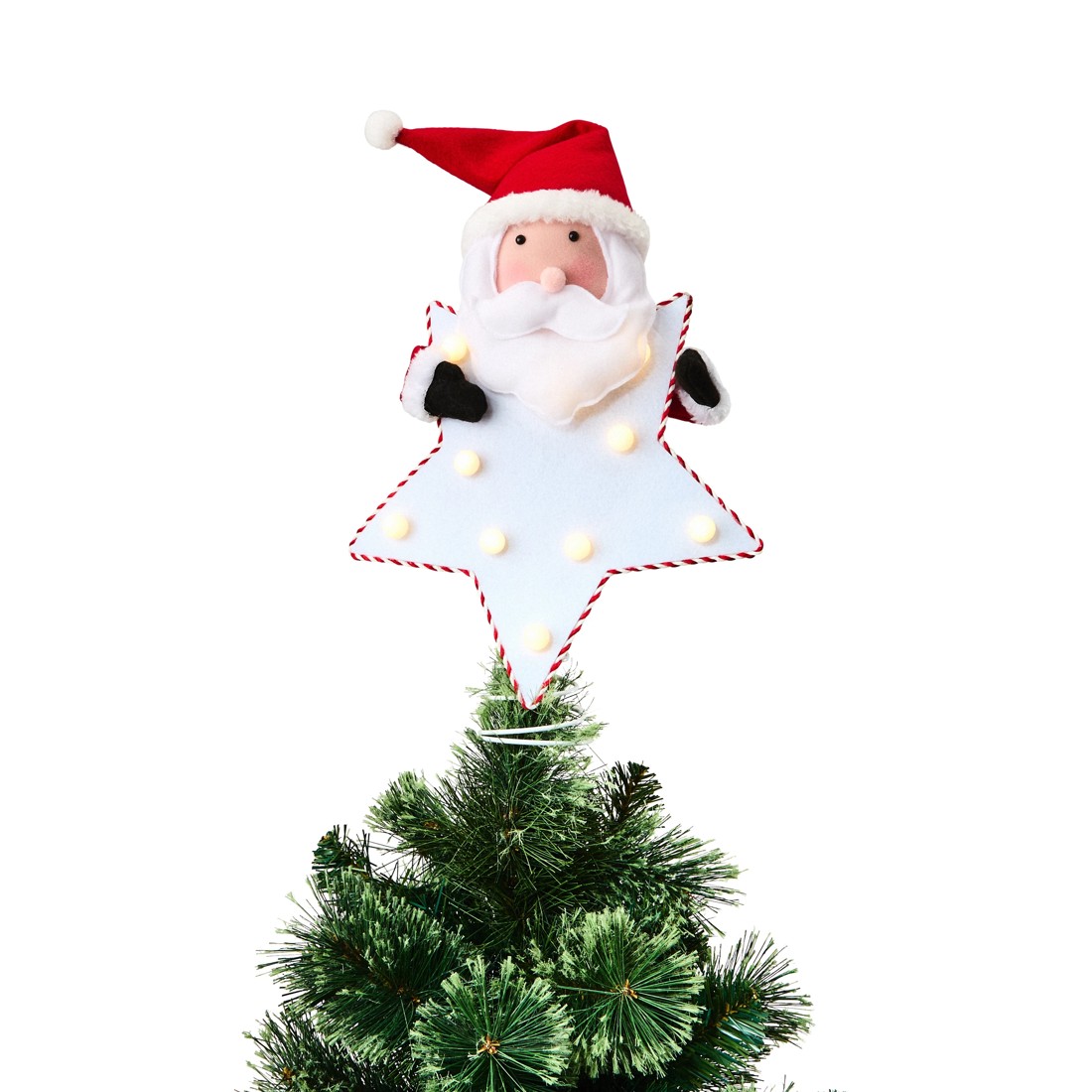 2 LED Light Up Santa Tree Topper, 2 of 7
