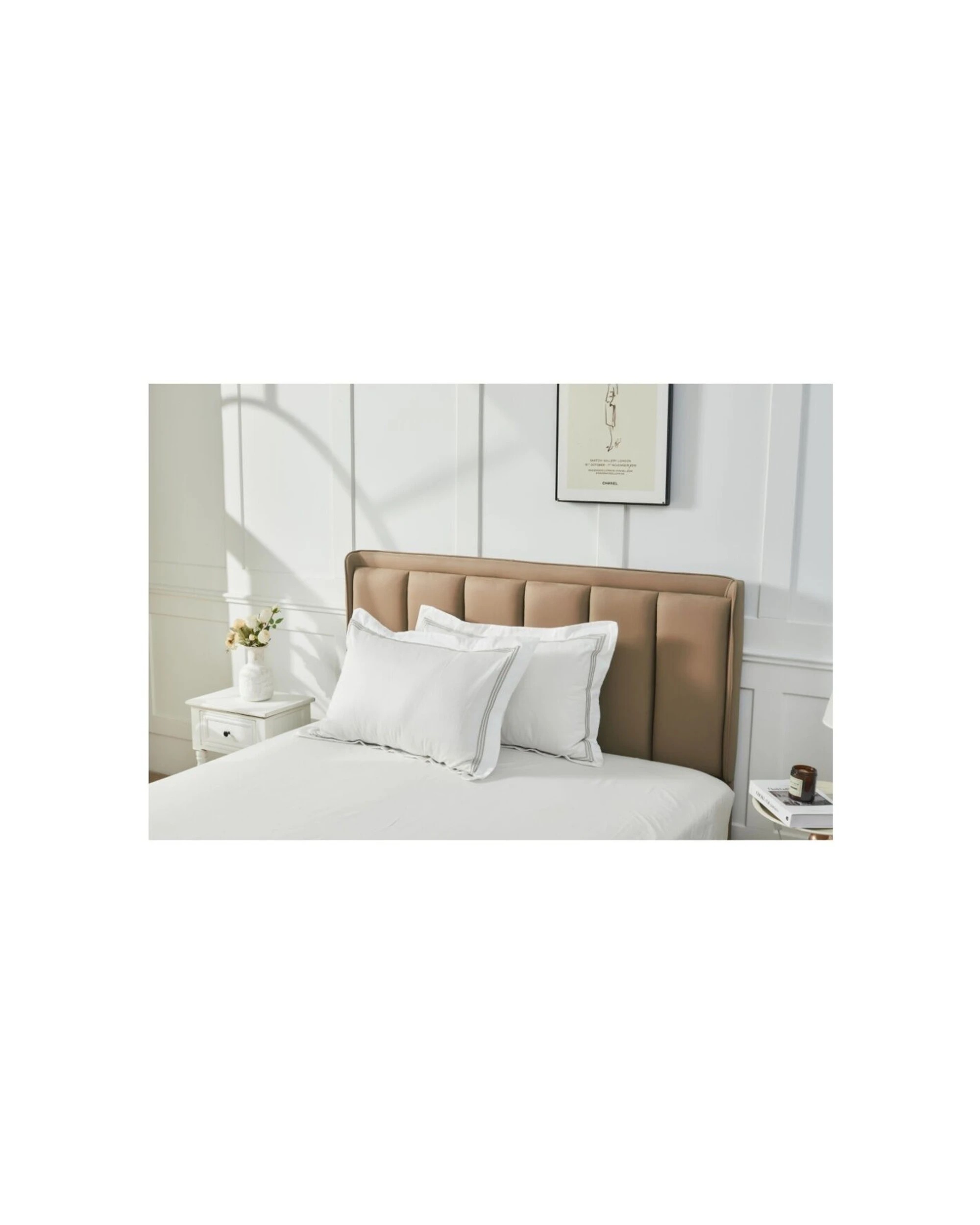6 Grosvenor House 500TC Hotel Embroidered Quilt Set Super King - White, 6 of 8